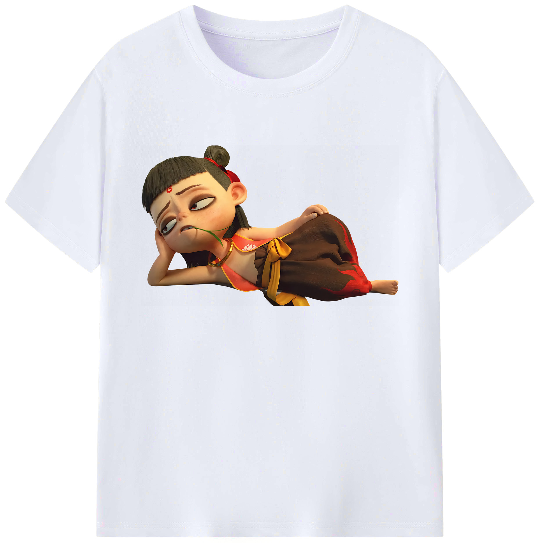（画像用） Ne Zha 2 ナタ 魔童の大暴れ 綿100％ メンズ半袖Tシャツ｜肌触りやわらか＆通気性