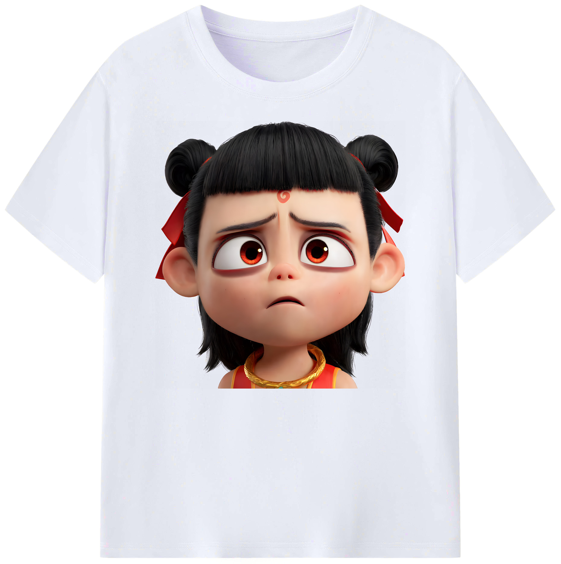 （画像用） Ne Zha 2 ナタ 魔童の大暴れ 綿100％ メンズ半袖Tシャツ｜肌触りやわらか＆通気性