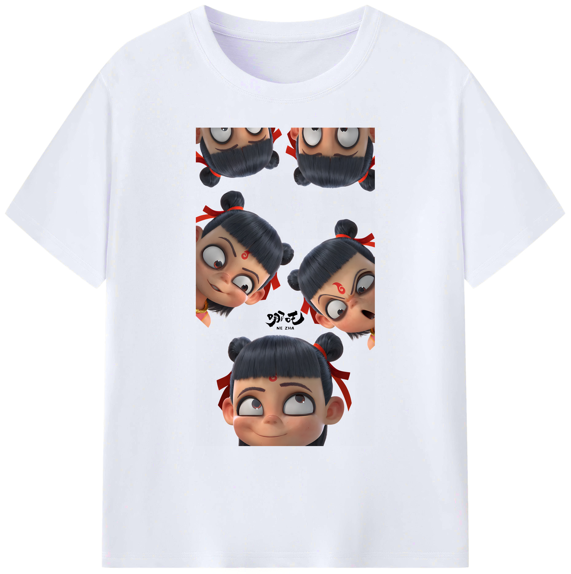 （画像用） Ne Zha 2 ナタ 魔童の大暴れ 綿100％ メンズ半袖Tシャツ｜肌触りやわらか＆通気性