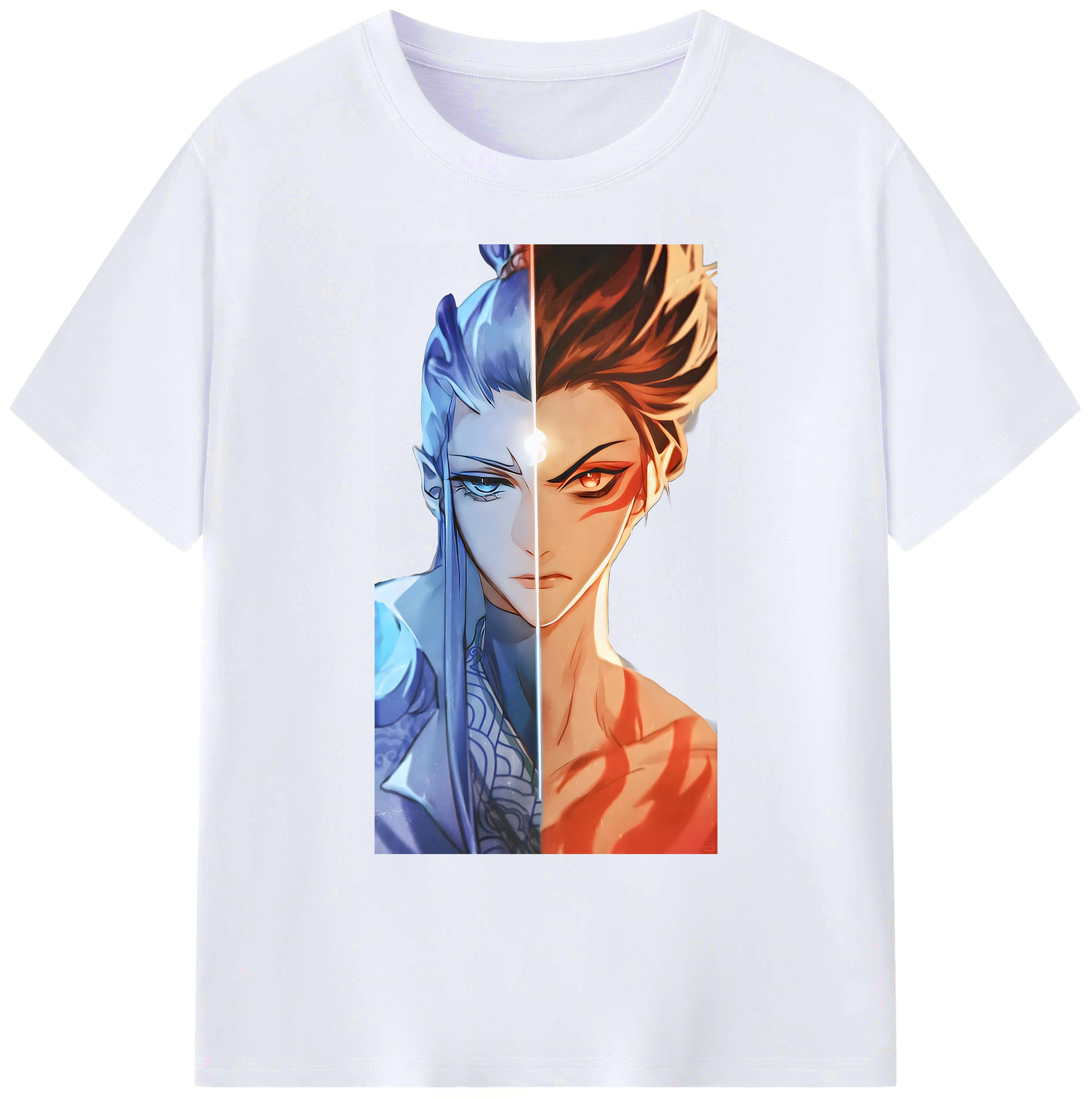 （画像用） Ne Zha 2 ナタ 魔童の大暴れ 綿100％ メンズ半袖Tシャツ｜肌触りやわらか＆通気性