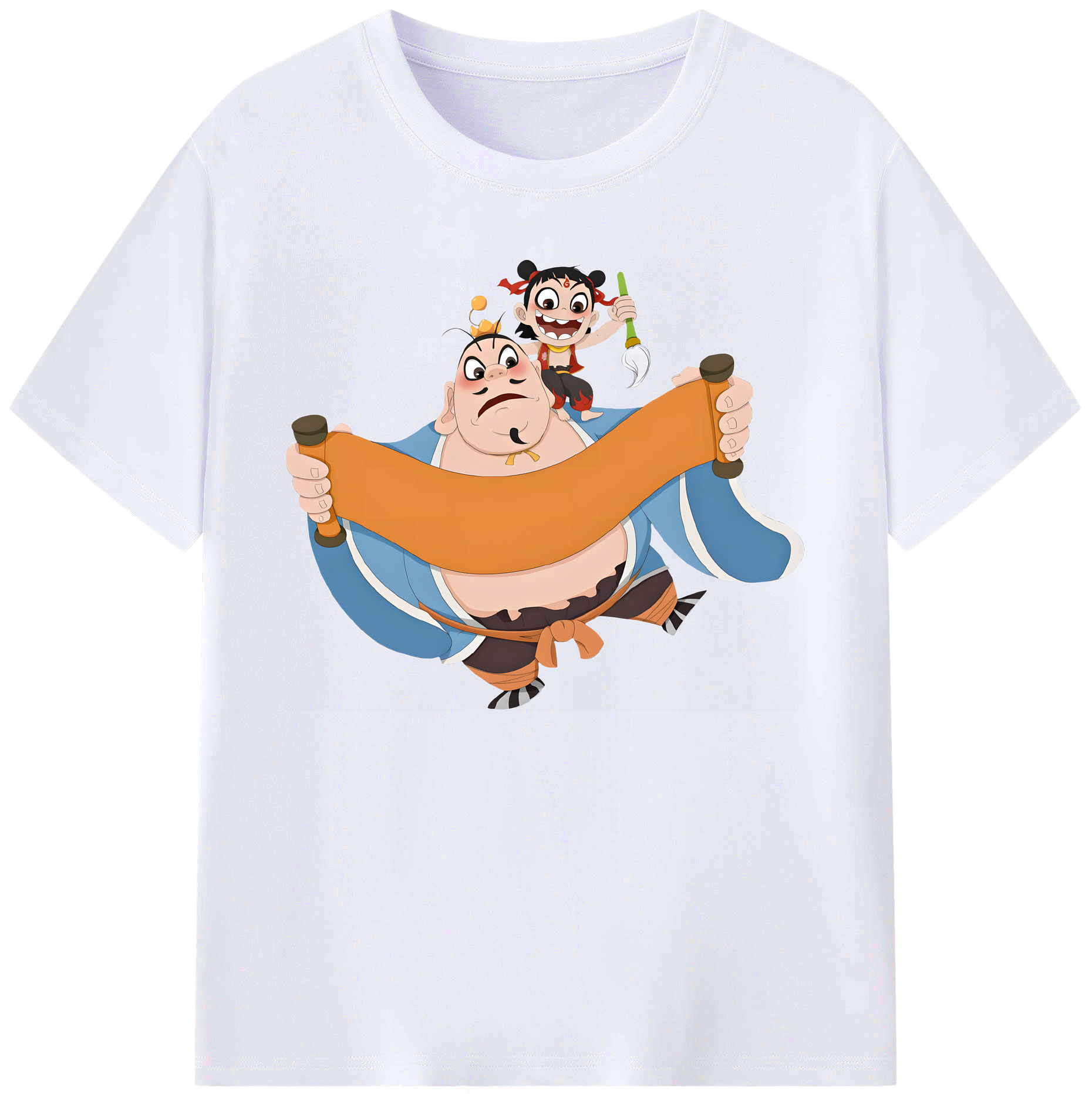 （画像用） Ne Zha 2 ナタ 魔童の大暴れ 綿100％ メンズ半袖Tシャツ｜肌触りやわらか＆通気性
