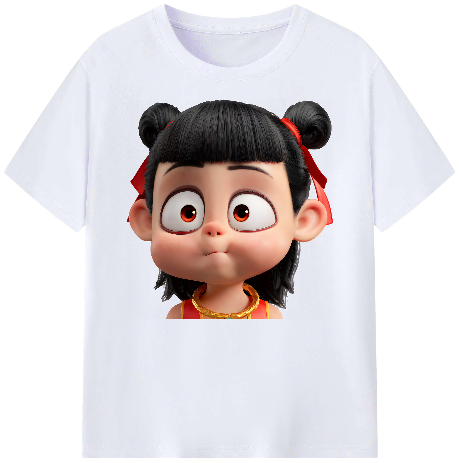 （画像用） Ne Zha 2 ナタ 魔童の大暴れ 綿100％ メンズ半袖Tシャツ｜肌触りやわらか＆通気性
