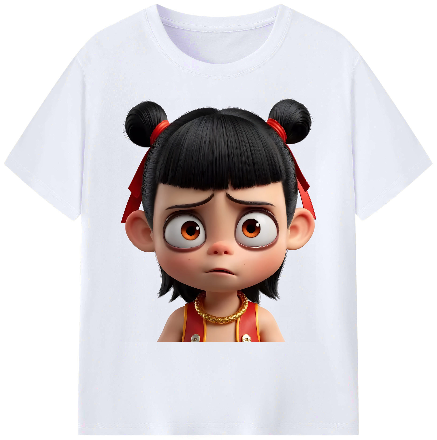 （画像用） Ne Zha 2 ナタ 魔童の大暴れ 綿100％ メンズ半袖Tシャツ｜肌触りやわらか＆通気性