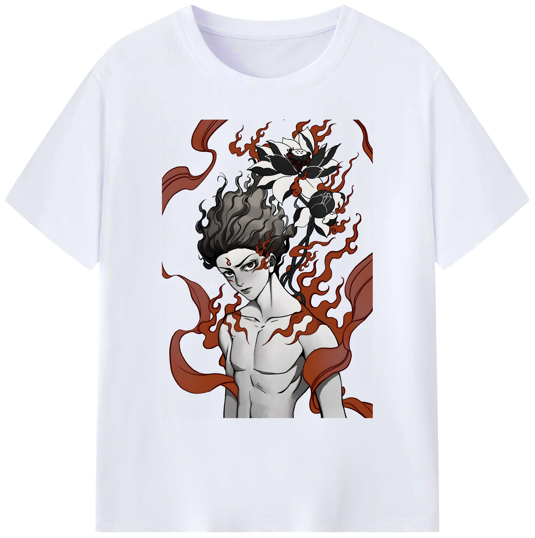 （画像用） Ne Zha 2 ナタ 魔童の大暴れ 綿100％ メンズ半袖Tシャツ｜肌触りやわらか＆通気性