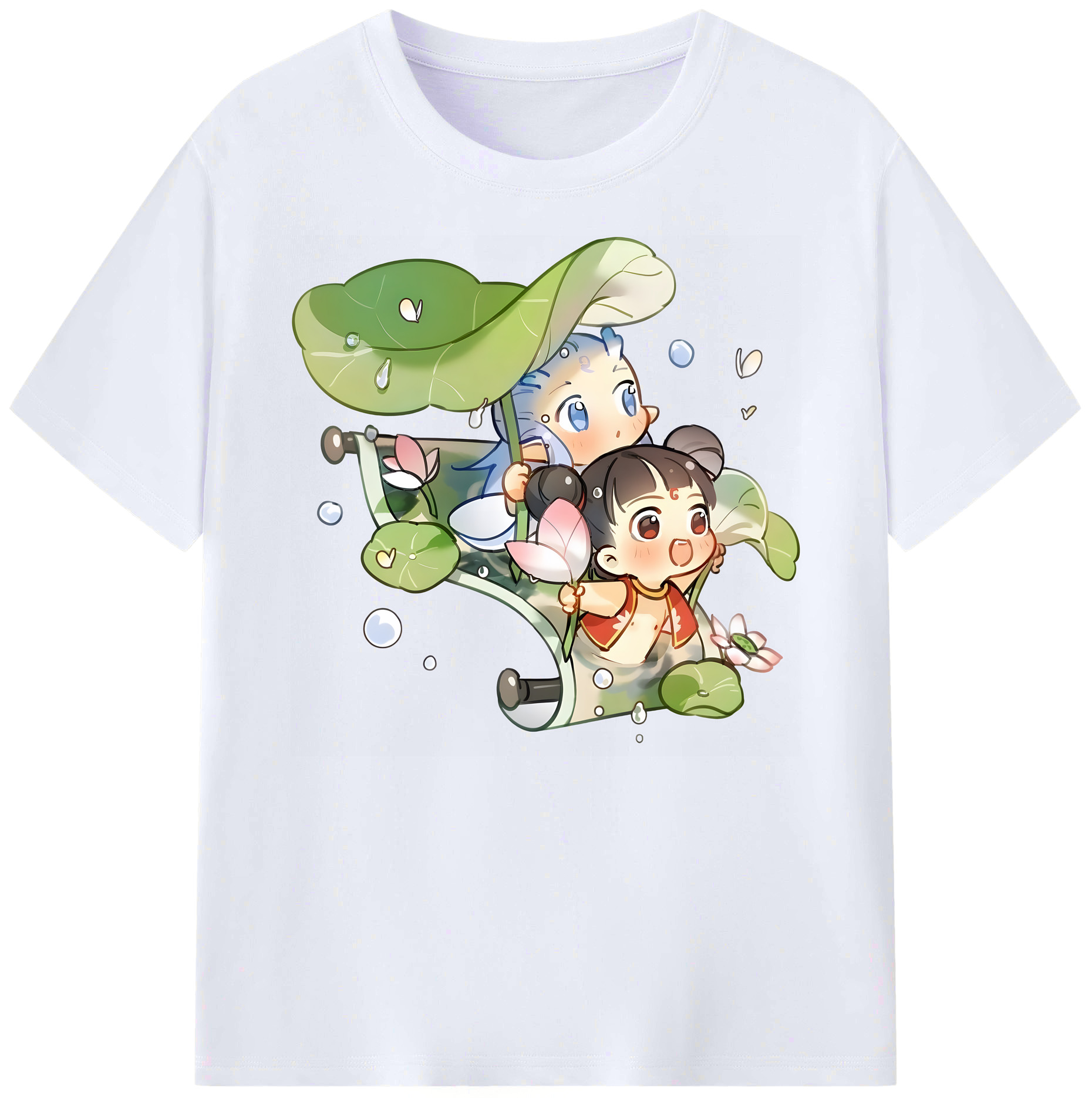 （画像用） Ne Zha 2 ナタ 魔童の大暴れ 綿100％ メンズ半袖Tシャツ｜肌触りやわらか＆通気性