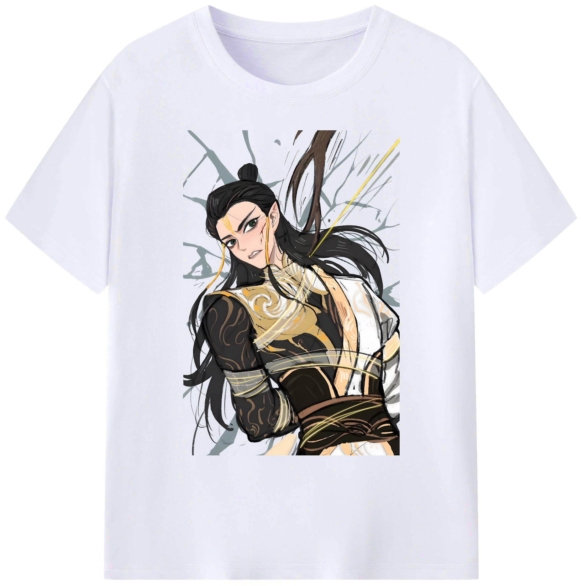 （画像用） Ne Zha 2 ナタ 魔童の大暴れ 綿100％ メンズ半袖Tシャツ｜肌触りやわらか＆通気性
