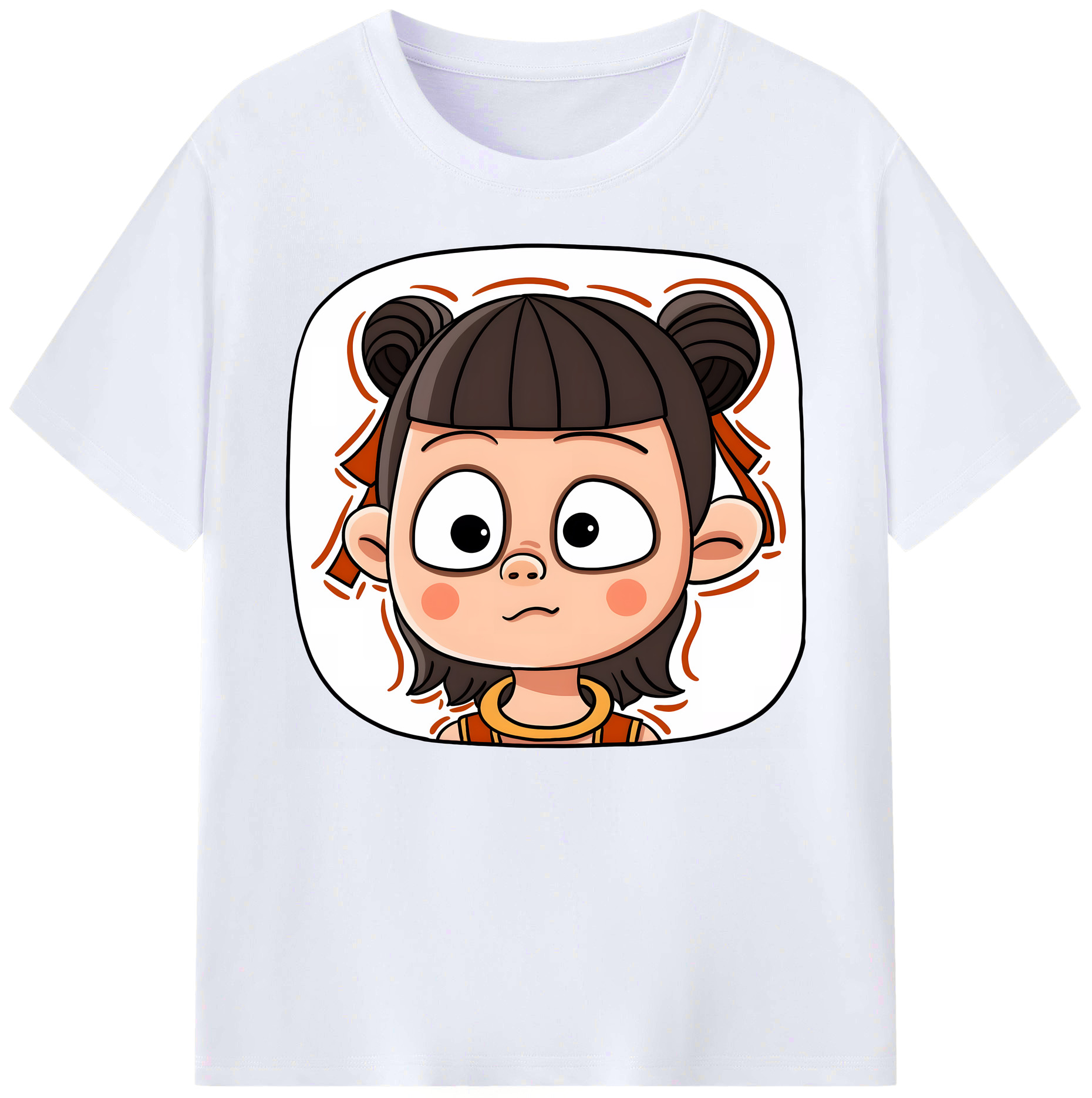 （画像用） Ne Zha 2 ナタ 魔童の大暴れ 綿100％ メンズ半袖Tシャツ｜肌触りやわらか＆通気性
