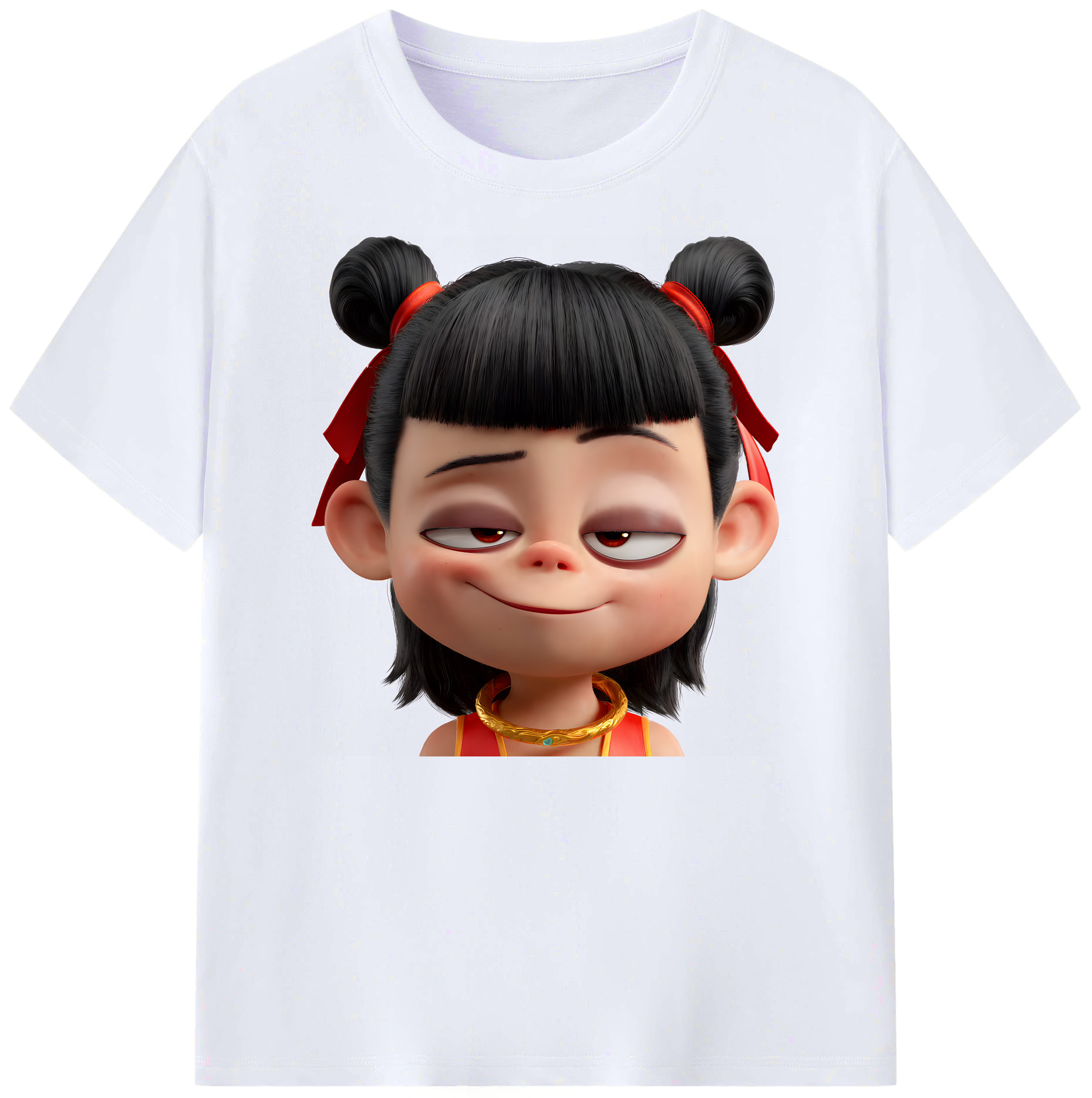 （画像用） Ne Zha 2 ナタ 魔童の大暴れ 綿100％ メンズ半袖Tシャツ｜肌触りやわらか＆通気性