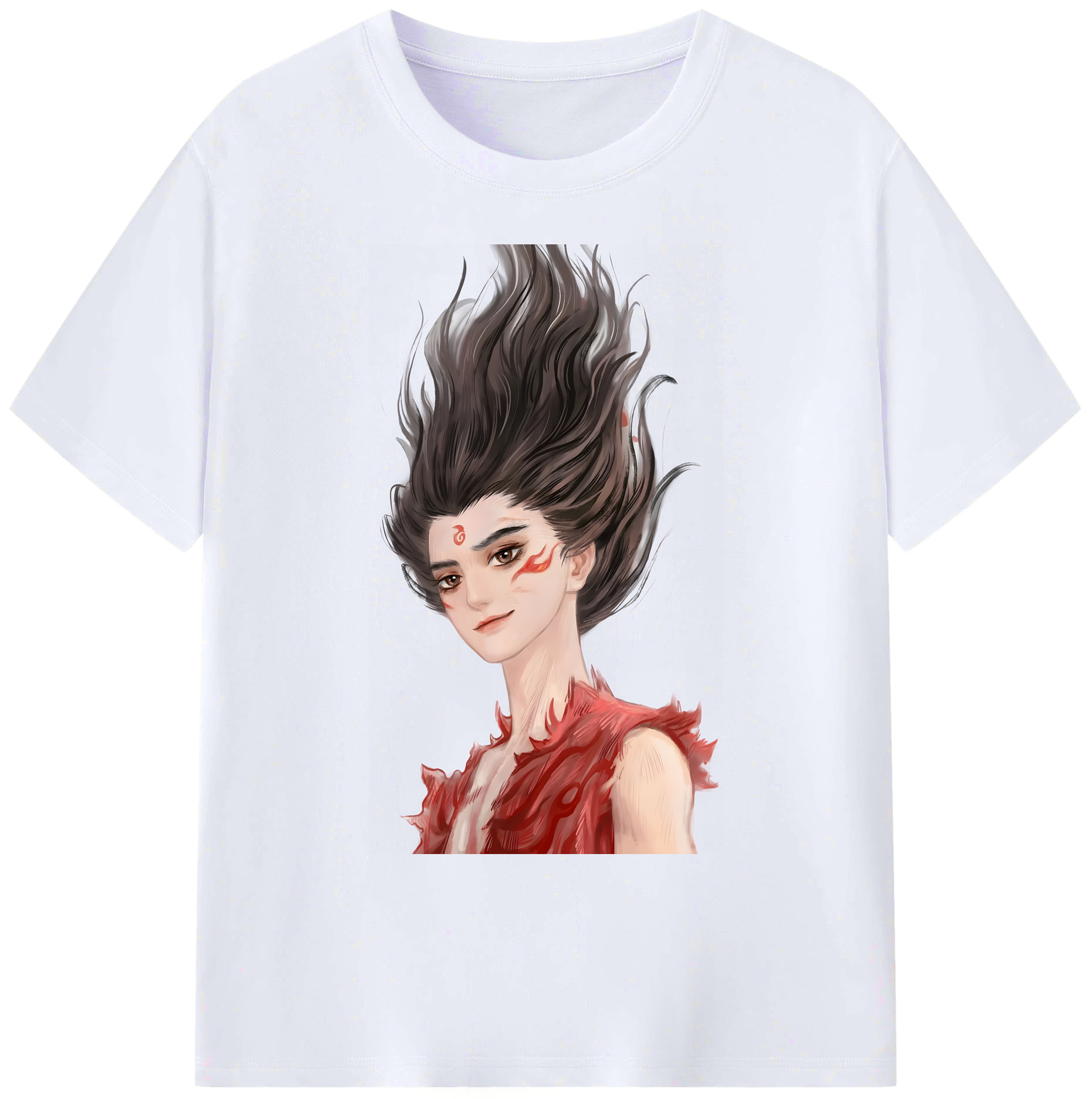 （画像用） Ne Zha 2 ナタ 魔童の大暴れ 綿100％ メンズ半袖Tシャツ｜肌触りやわらか＆通気性