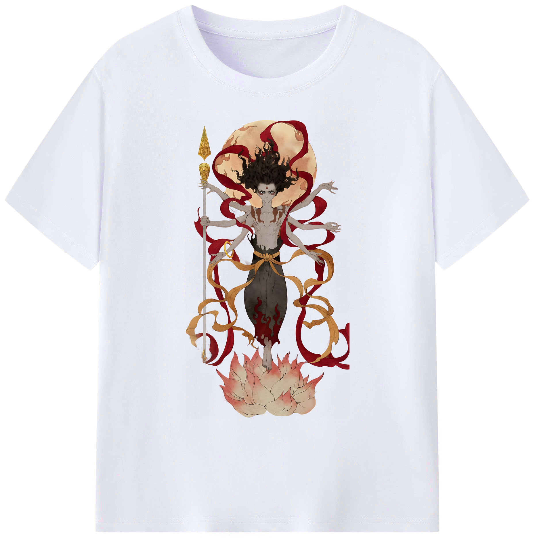 （画像用） Ne Zha 2 ナタ 魔童の大暴れ 綿100％ メンズ半袖Tシャツ｜肌触りやわらか＆通気性