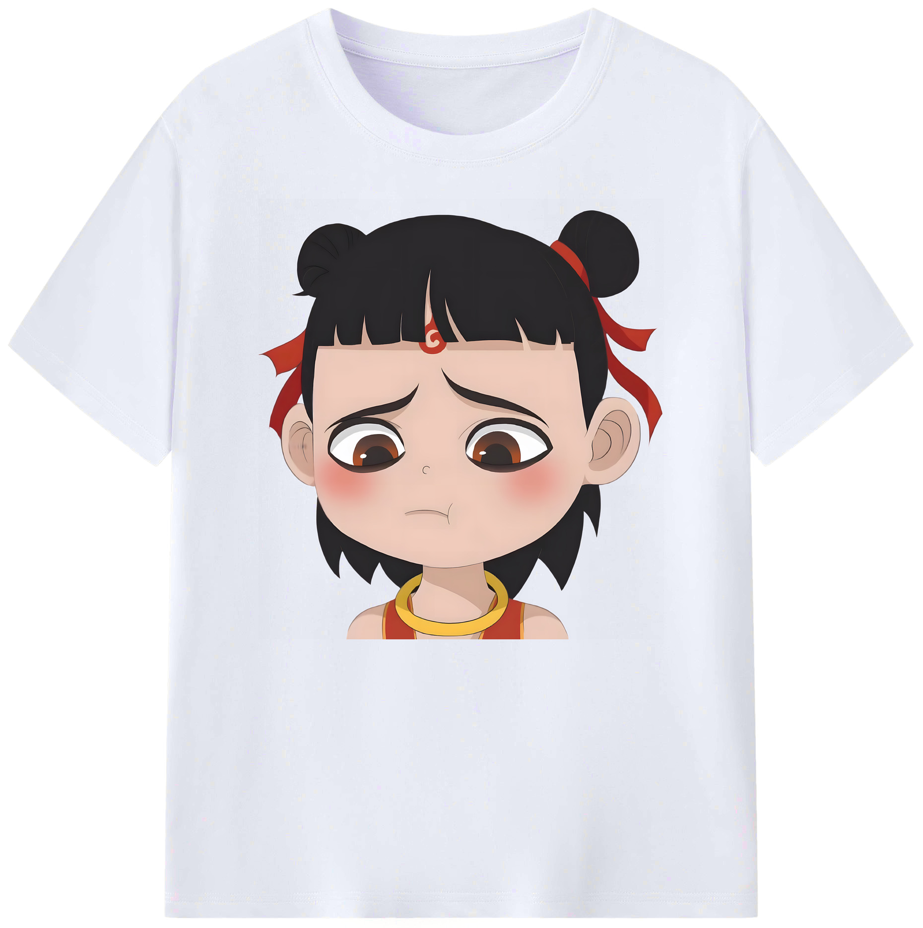 （画像用） Ne Zha 2 ナタ 魔童の大暴れ 綿100％ メンズ半袖Tシャツ｜肌触りやわらか＆通気性