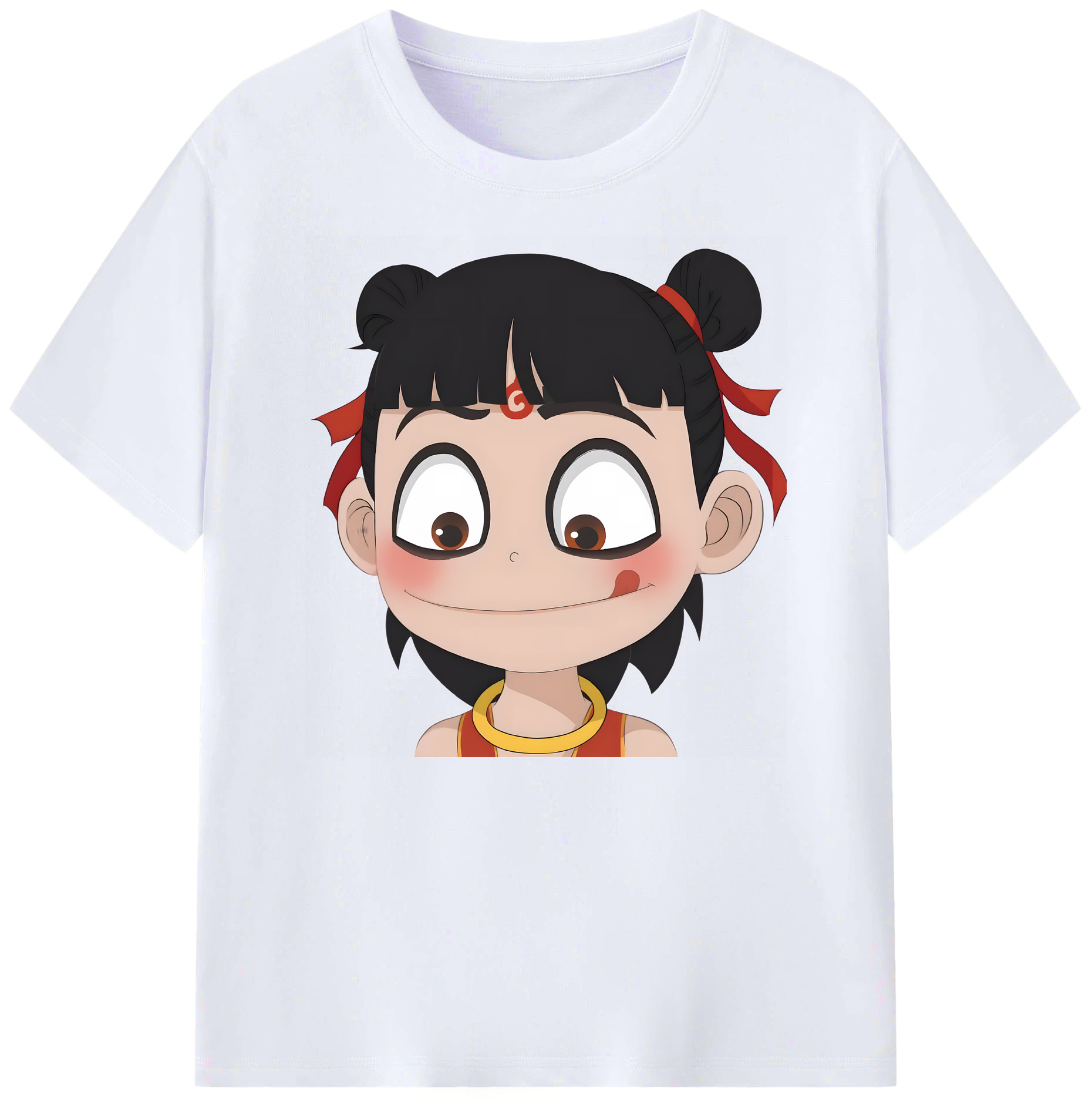 （画像用） Ne Zha 2 ナタ 魔童の大暴れ 綿100％ メンズ半袖Tシャツ｜肌触りやわらか＆通気性