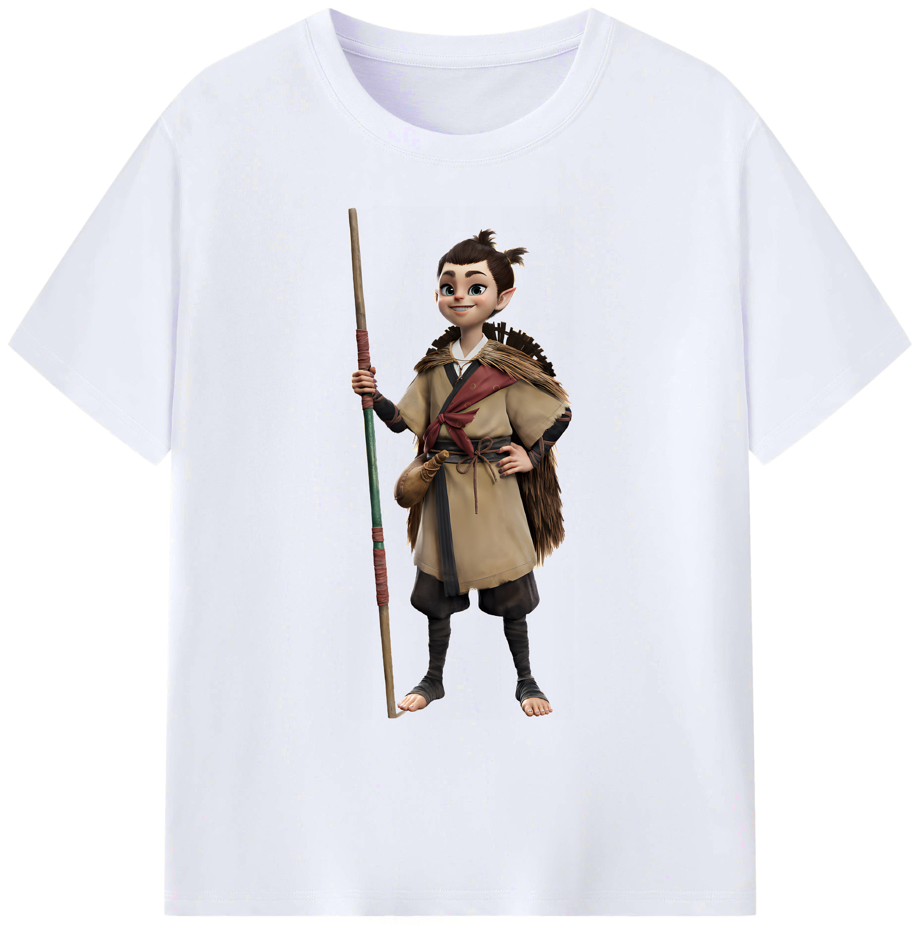 （画像用） Ne Zha 2 ナタ 魔童の大暴れ 綿100％ メンズ半袖Tシャツ｜肌触りやわらか＆通気性