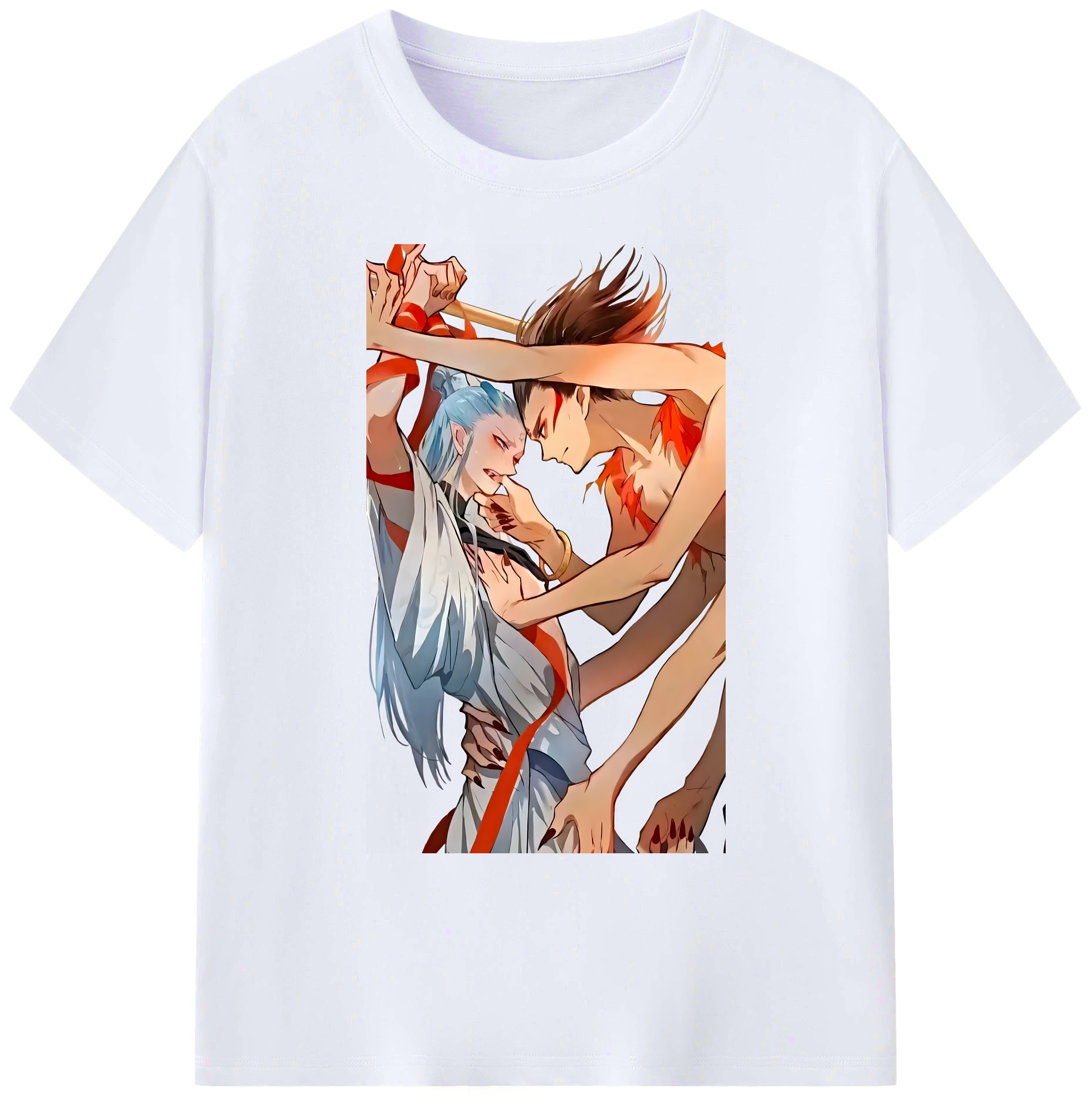 （画像用） Ne Zha 2 ナタ 魔童の大暴れ 綿100％ メンズ半袖Tシャツ｜肌触りやわらか＆通気性