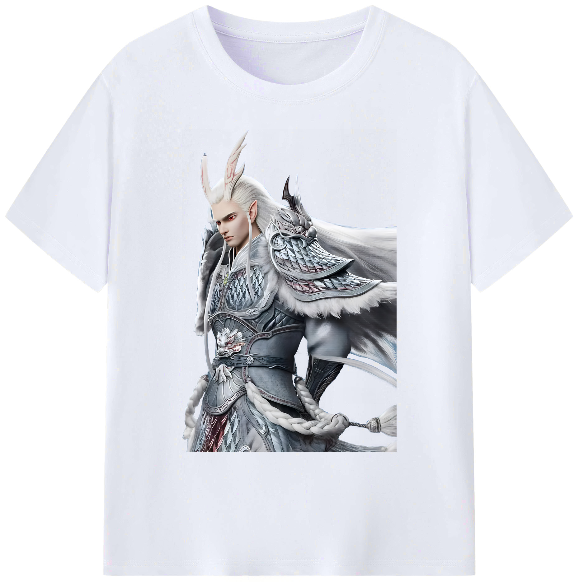 （画像用） Ne Zha 2 ナタ 魔童の大暴れ 綿100％ メンズ半袖Tシャツ｜肌触りやわらか＆通気性