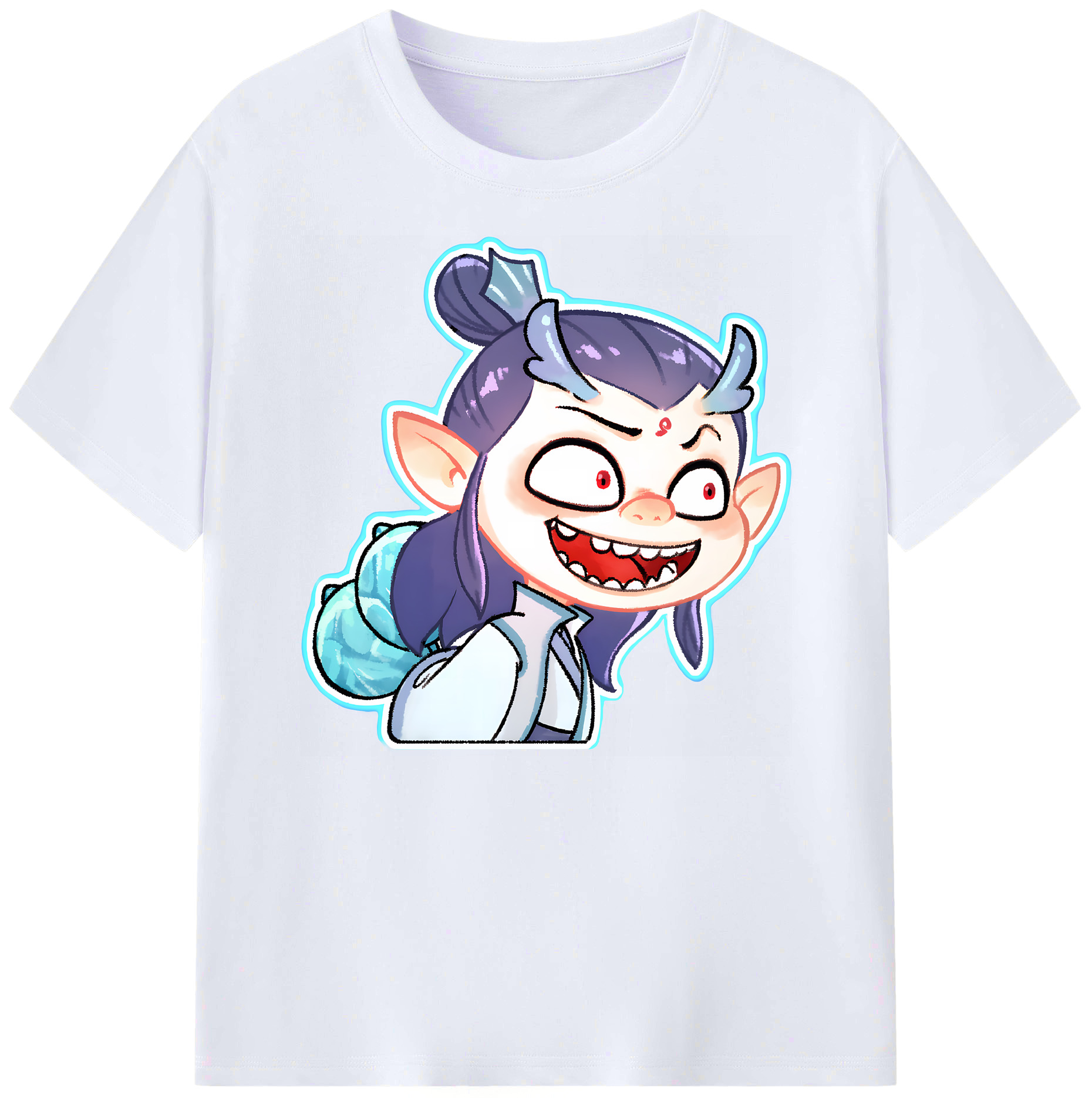 （画像用） Ne Zha 2 ナタ 魔童の大暴れ 綿100％ メンズ半袖Tシャツ｜肌触りやわらか＆通気性