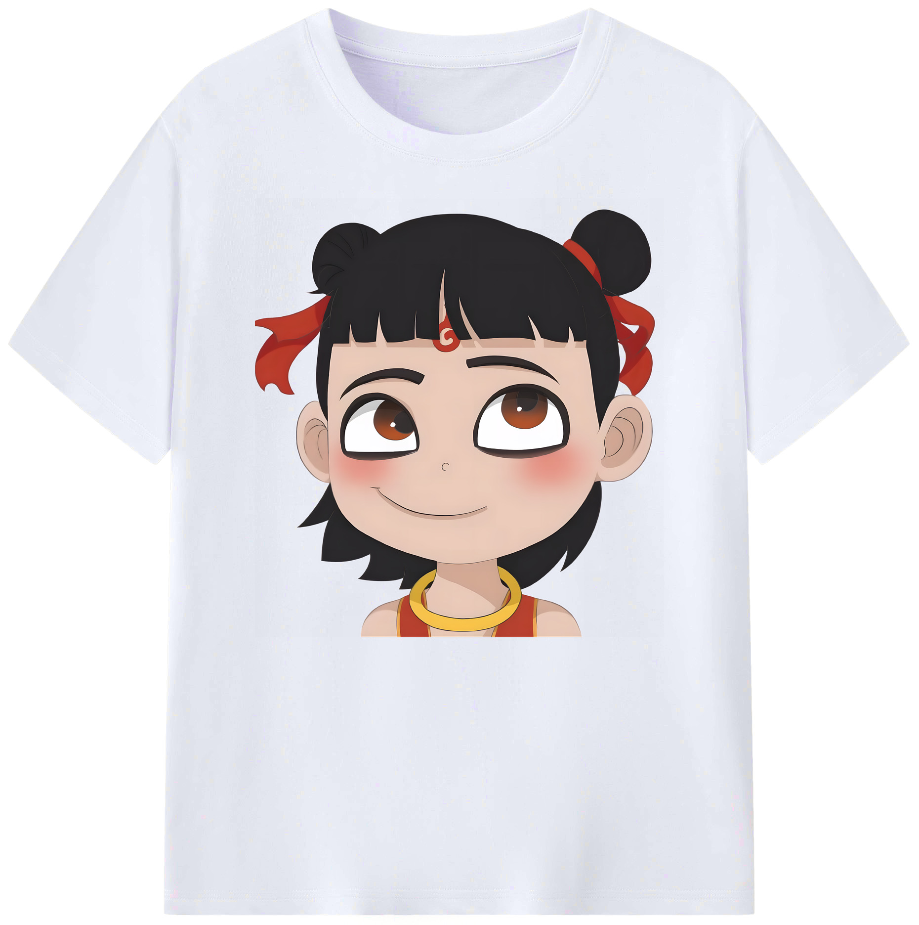 （画像用） Ne Zha 2 ナタ 魔童の大暴れ 綿100％ メンズ半袖Tシャツ｜肌触りやわらか＆通気性