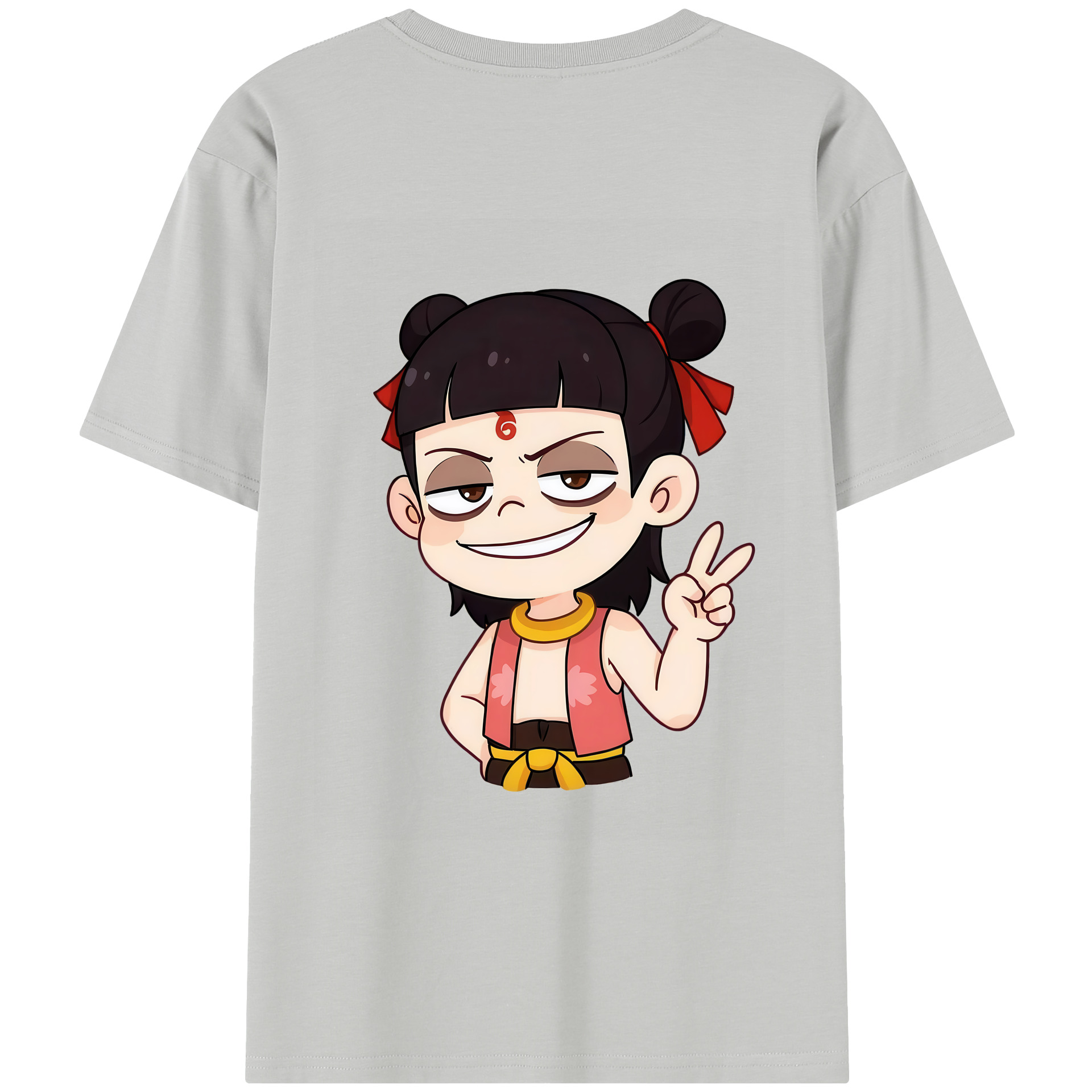 （画像用） Ne Zha 2 ナタ 魔童の大暴れ レディース半袖Tシャツ(バックプリント)