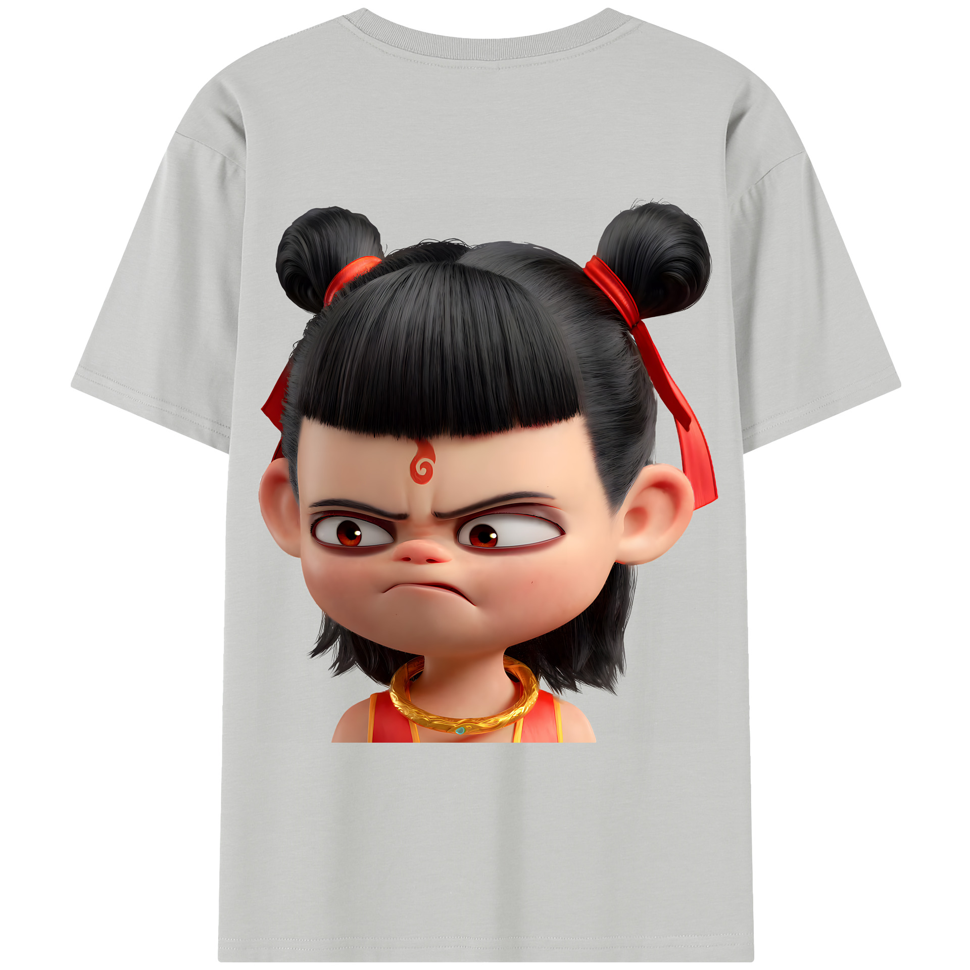 （画像用） Ne Zha 2 ナタ 魔童の大暴れ レディース半袖Tシャツ(バックプリント)