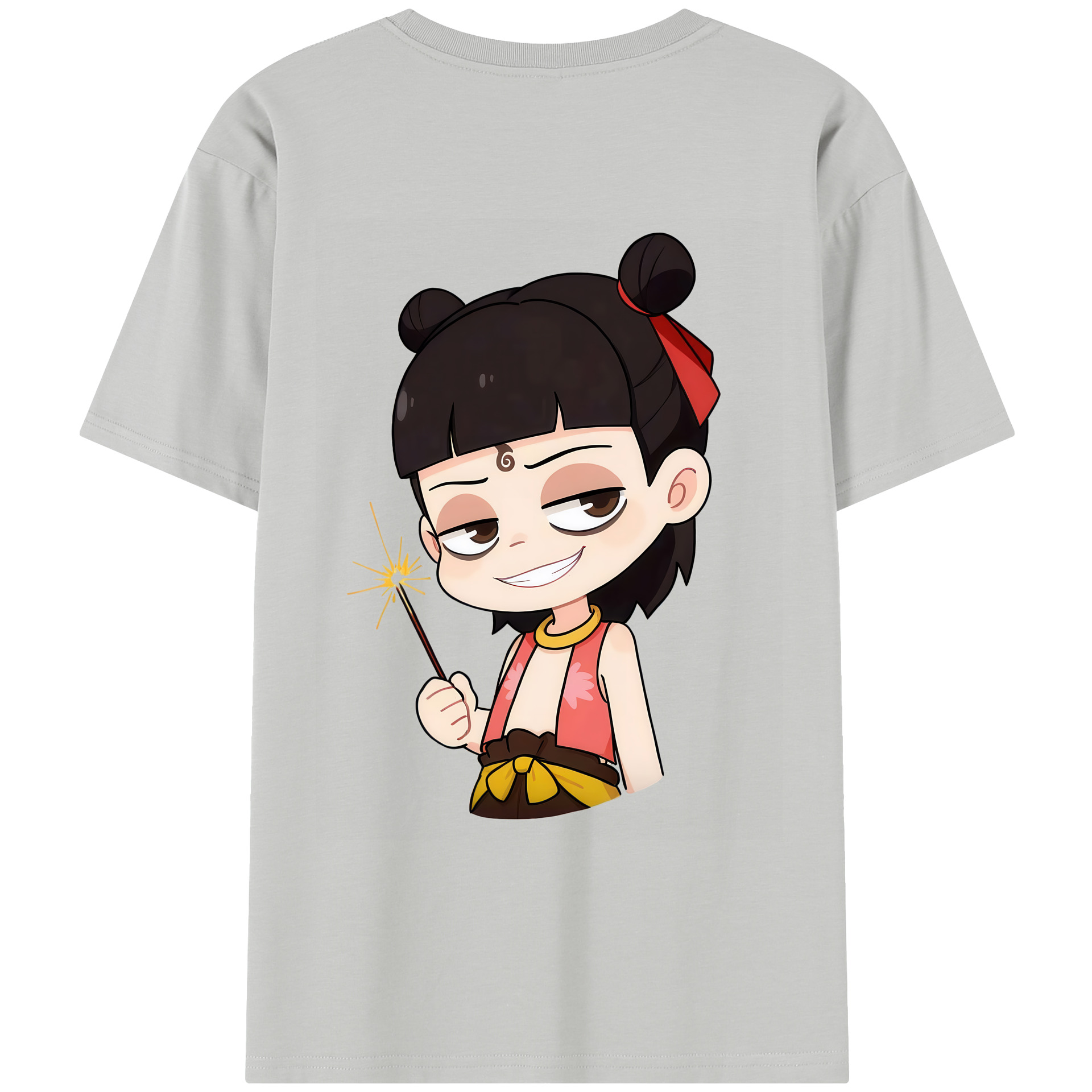 （画像用） Ne Zha 2 ナタ 魔童の大暴れ レディース半袖Tシャツ(バックプリント)