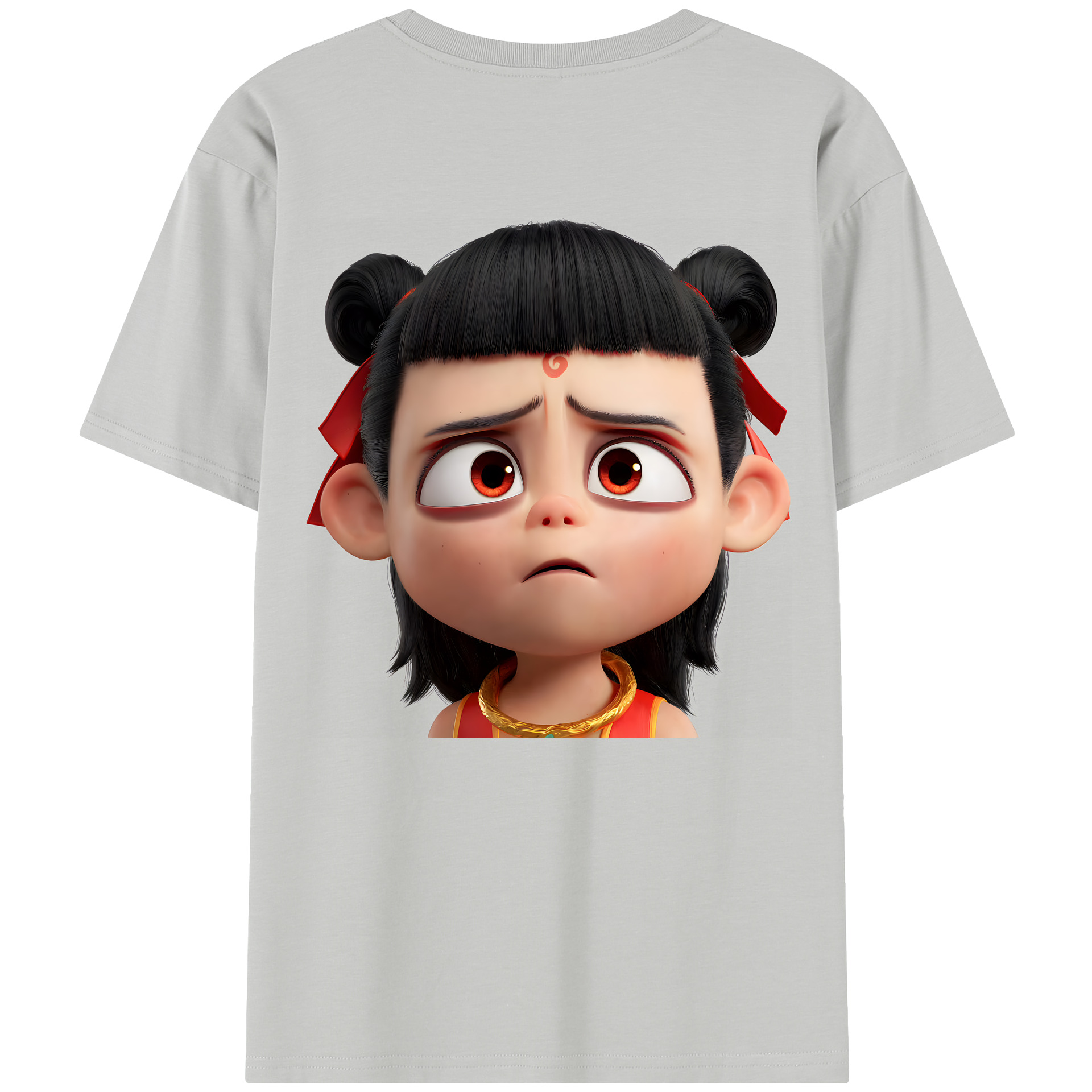（画像用） Ne Zha 2 ナタ 魔童の大暴れ レディース半袖Tシャツ(バックプリント)