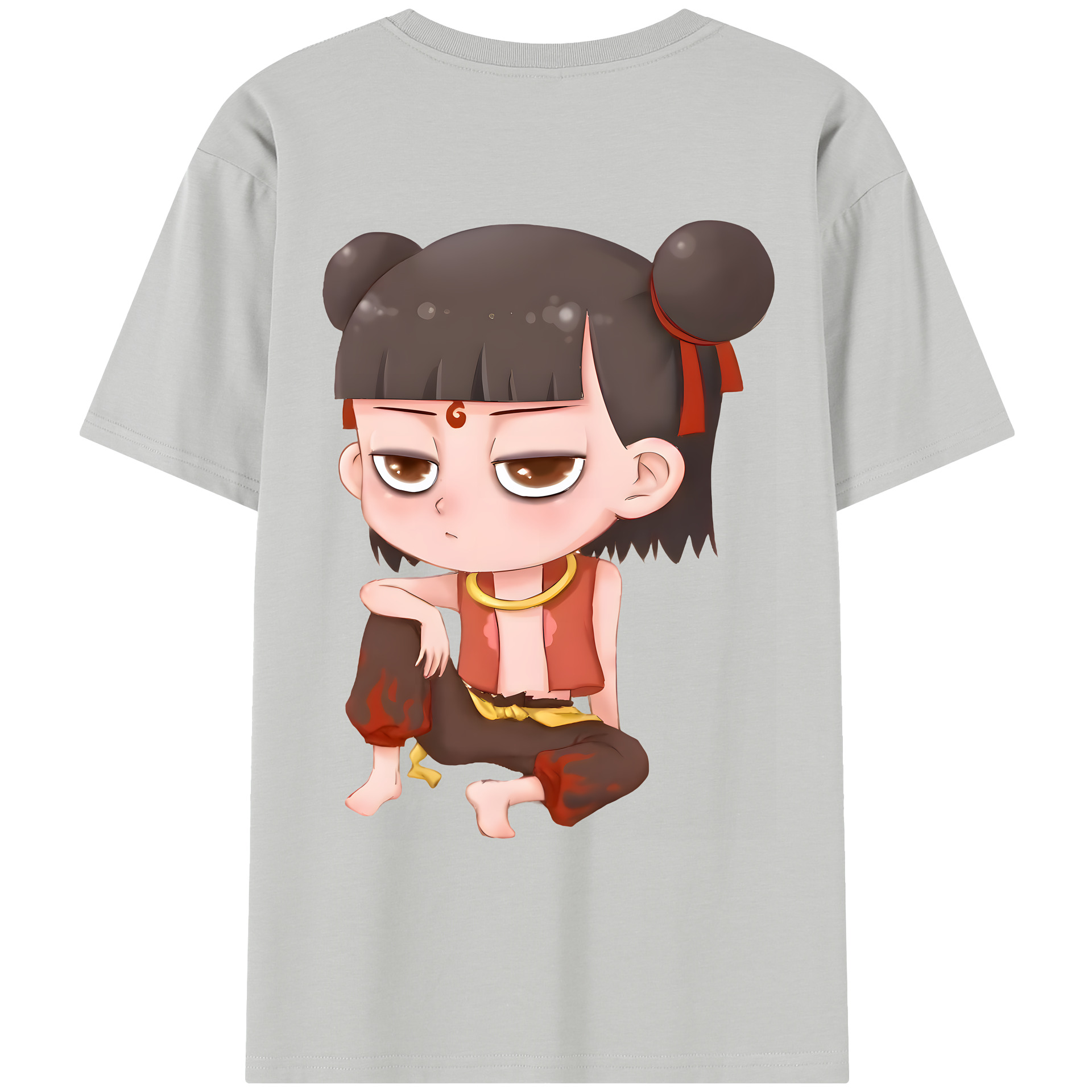 （画像用） Ne Zha 2 ナタ 魔童の大暴れ レディース半袖Tシャツ(バックプリント)