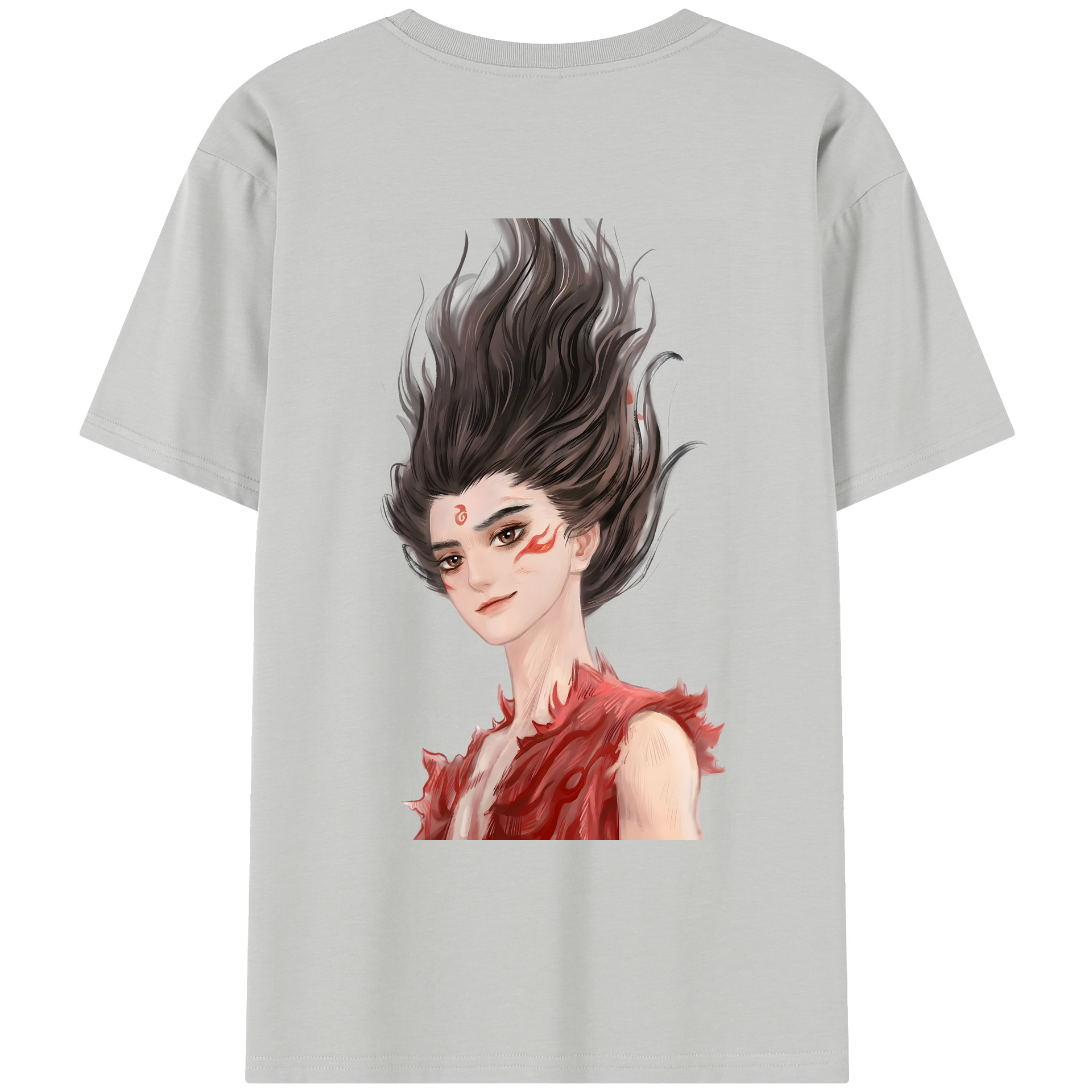 （画像用） Ne Zha 2 ナタ 魔童の大暴れ レディース半袖Tシャツ(バックプリント)
