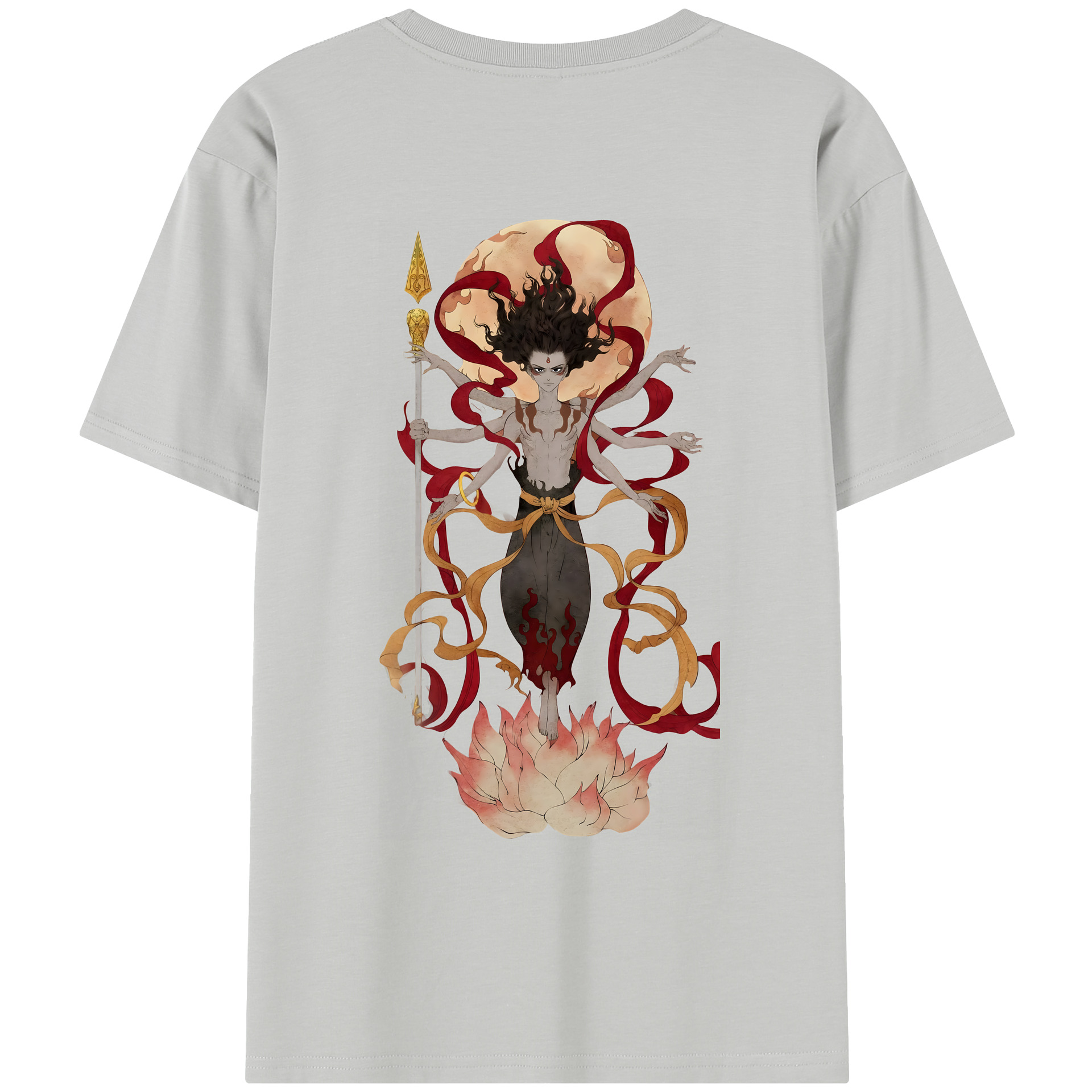 （画像用） Ne Zha 2 ナタ 魔童の大暴れ レディース半袖Tシャツ(バックプリント)