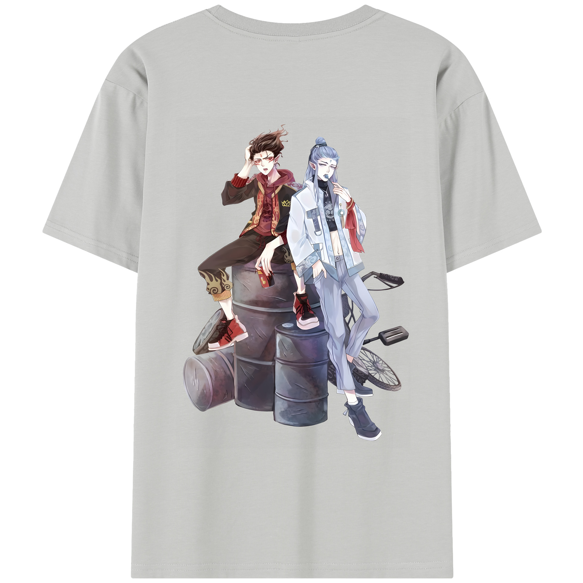 （画像用） Ne Zha 2 ナタ 魔童の大暴れ レディース半袖Tシャツ(バックプリント)