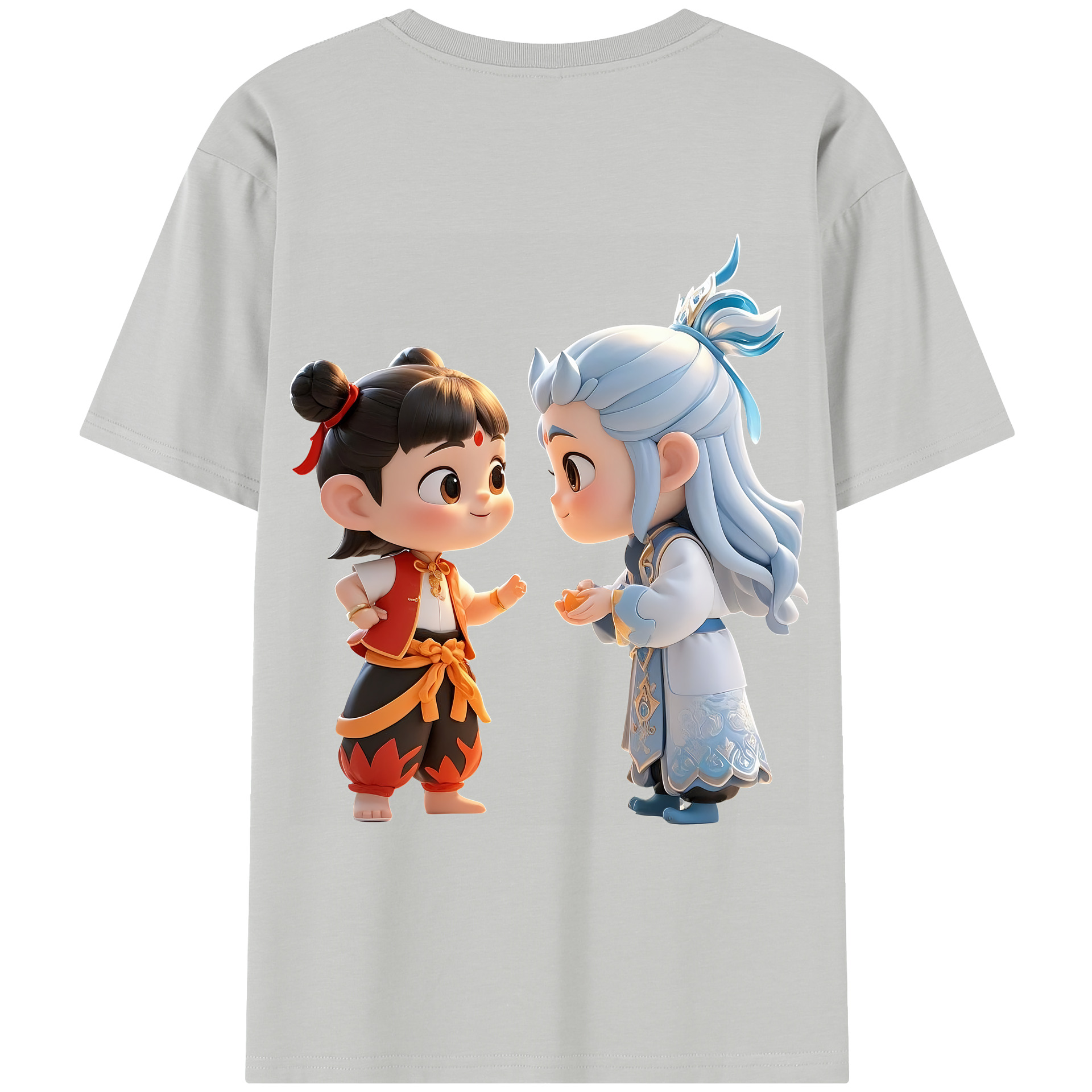 （画像用） Ne Zha 2 ナタ 魔童の大暴れ レディース半袖Tシャツ(バックプリント)