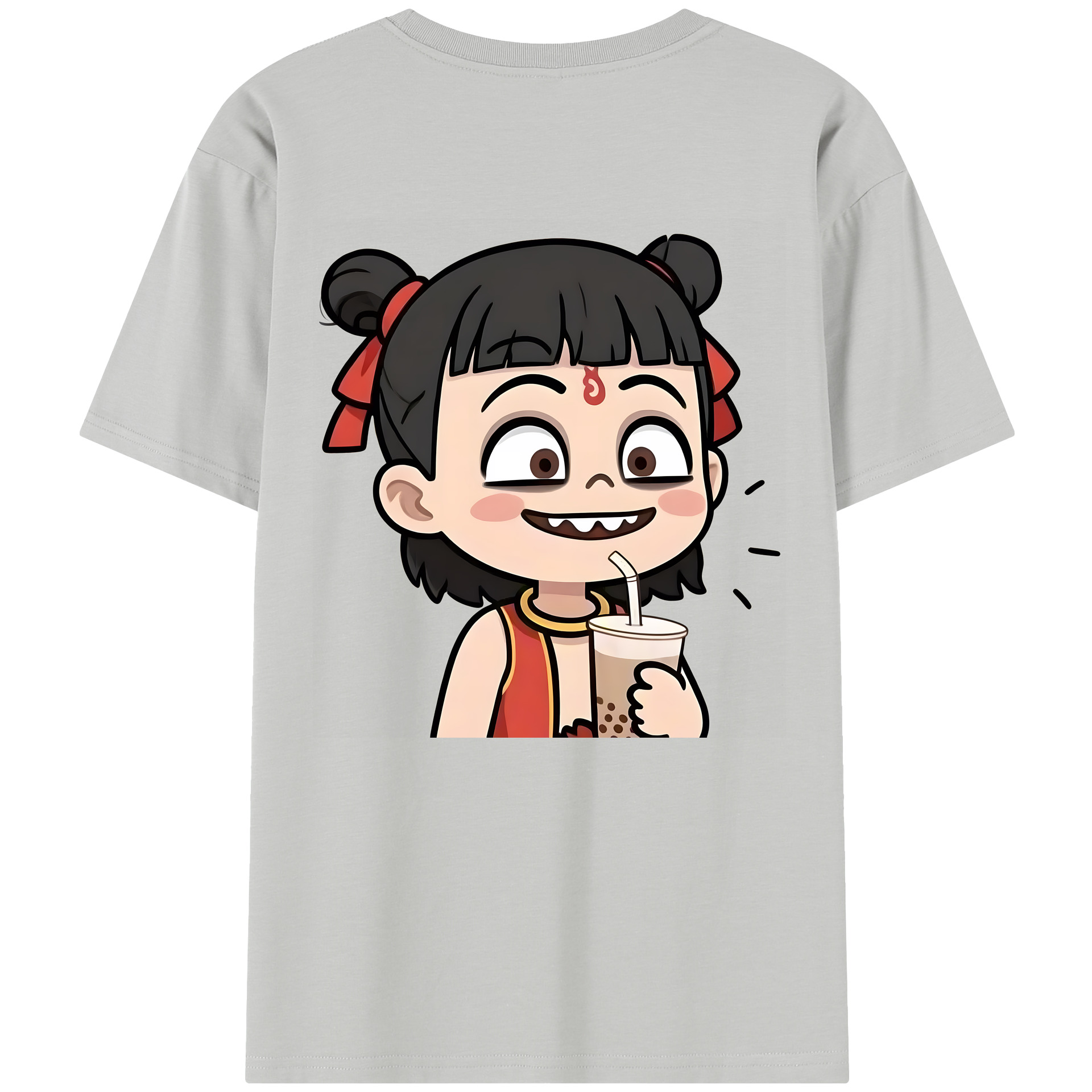 （画像用） Ne Zha 2 ナタ 魔童の大暴れ レディース半袖Tシャツ(バックプリント)