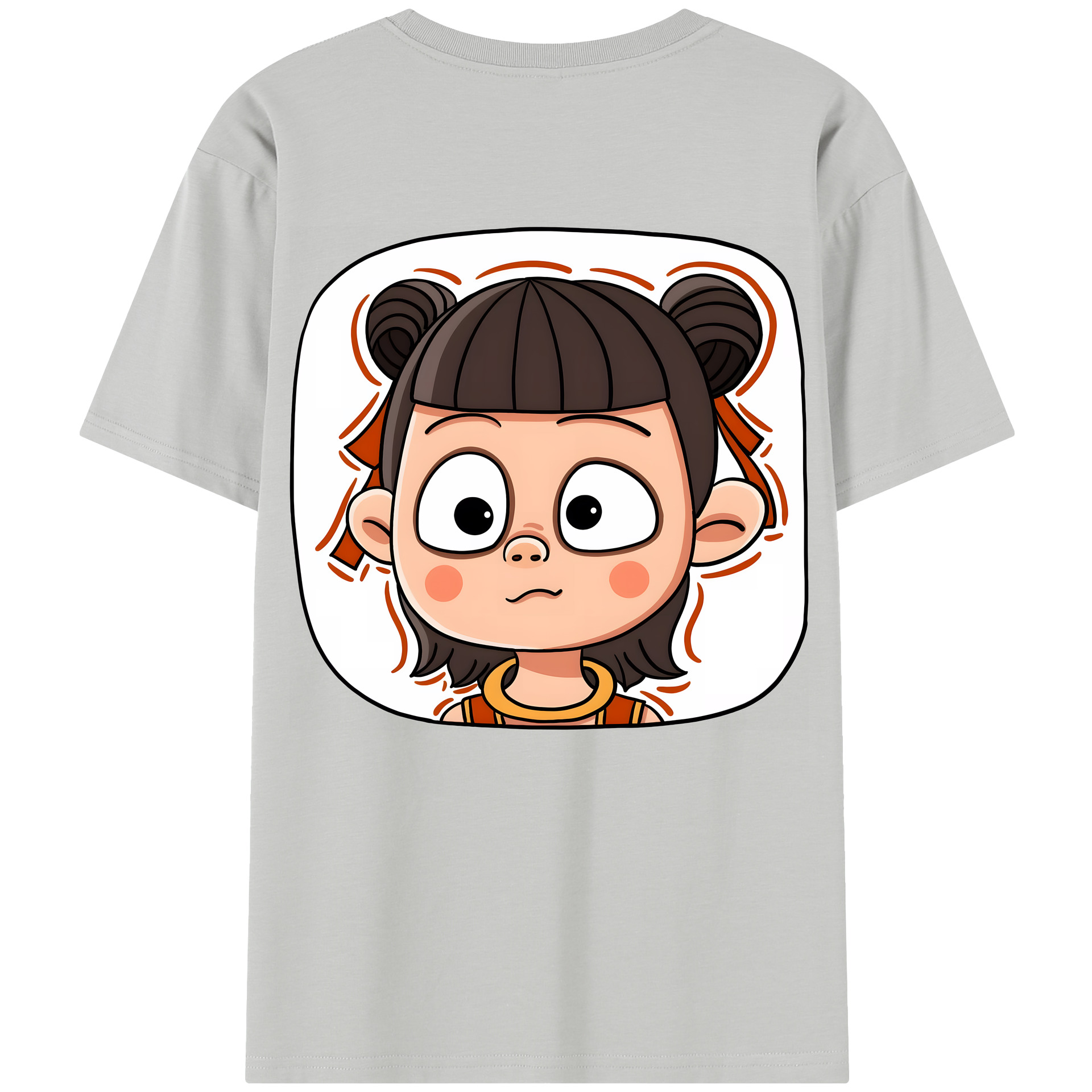 （画像用） Ne Zha 2 ナタ 魔童の大暴れ レディース半袖Tシャツ(バックプリント)