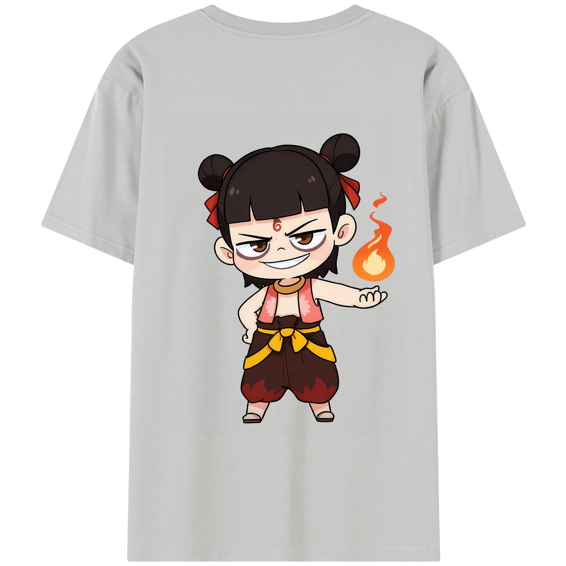 （画像用） Ne Zha 2 ナタ 魔童の大暴れ レディース半袖Tシャツ(バックプリント)