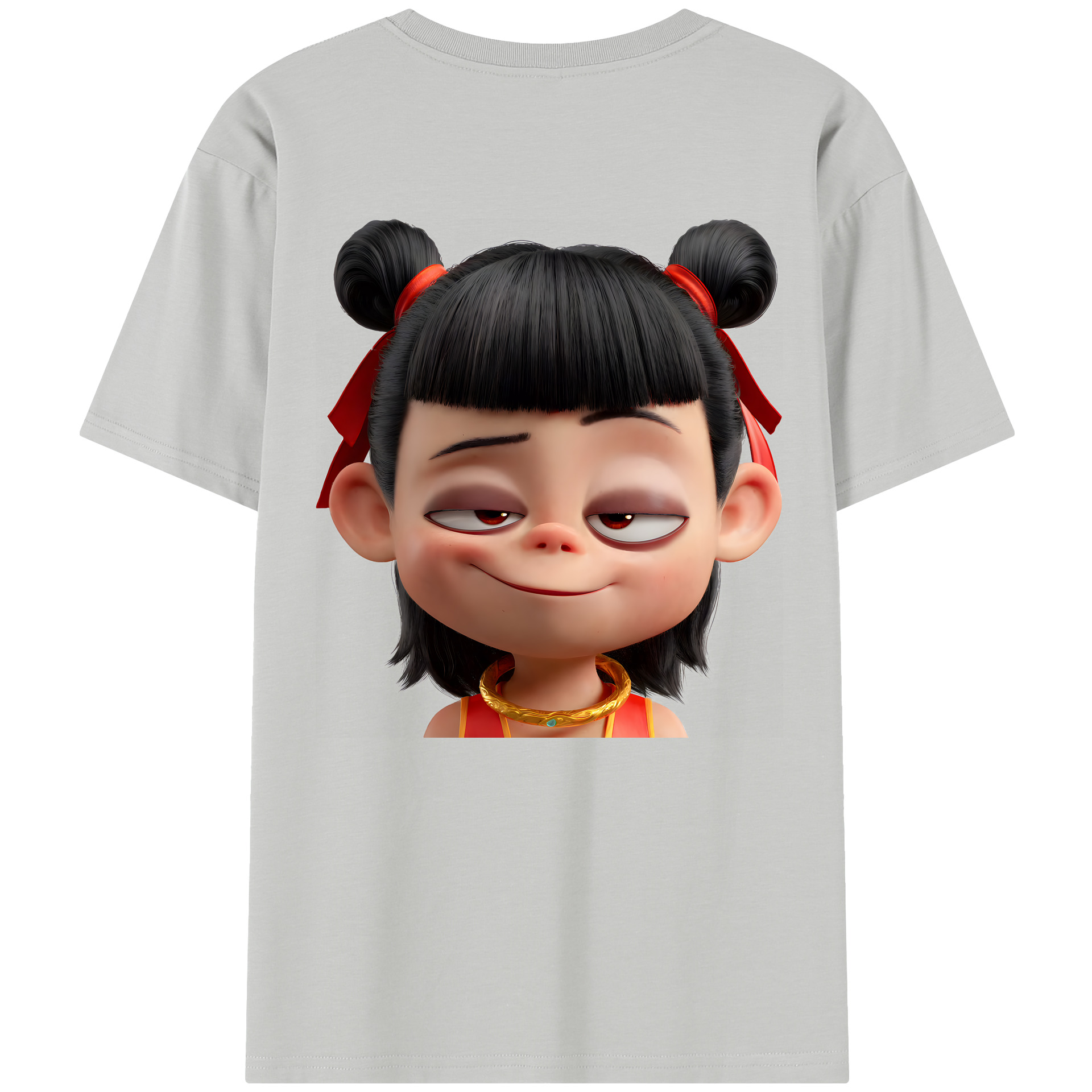 （画像用） Ne Zha 2 ナタ 魔童の大暴れ レディース半袖Tシャツ(バックプリント)