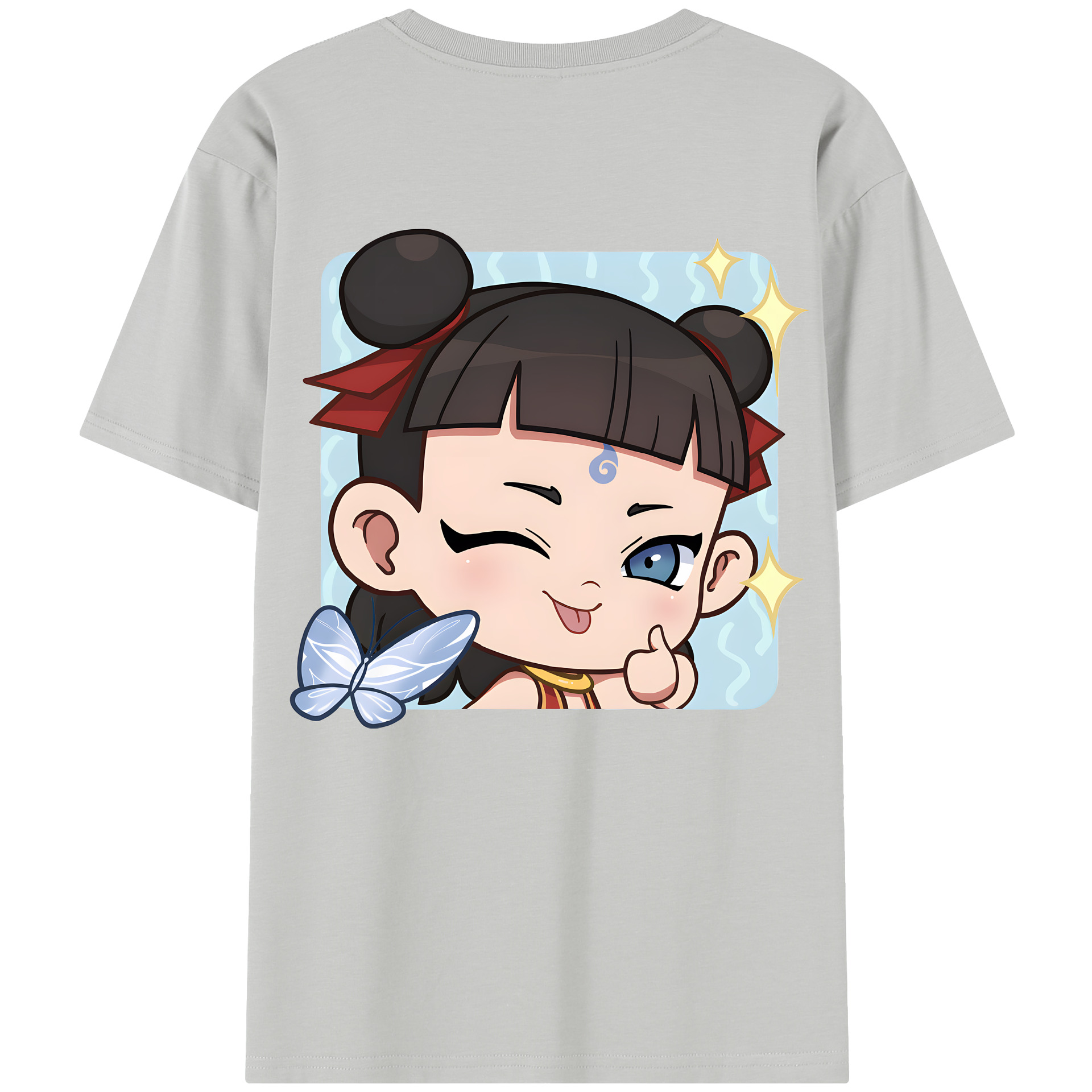 （画像用） Ne Zha 2 ナタ 魔童の大暴れ レディース半袖Tシャツ(バックプリント)