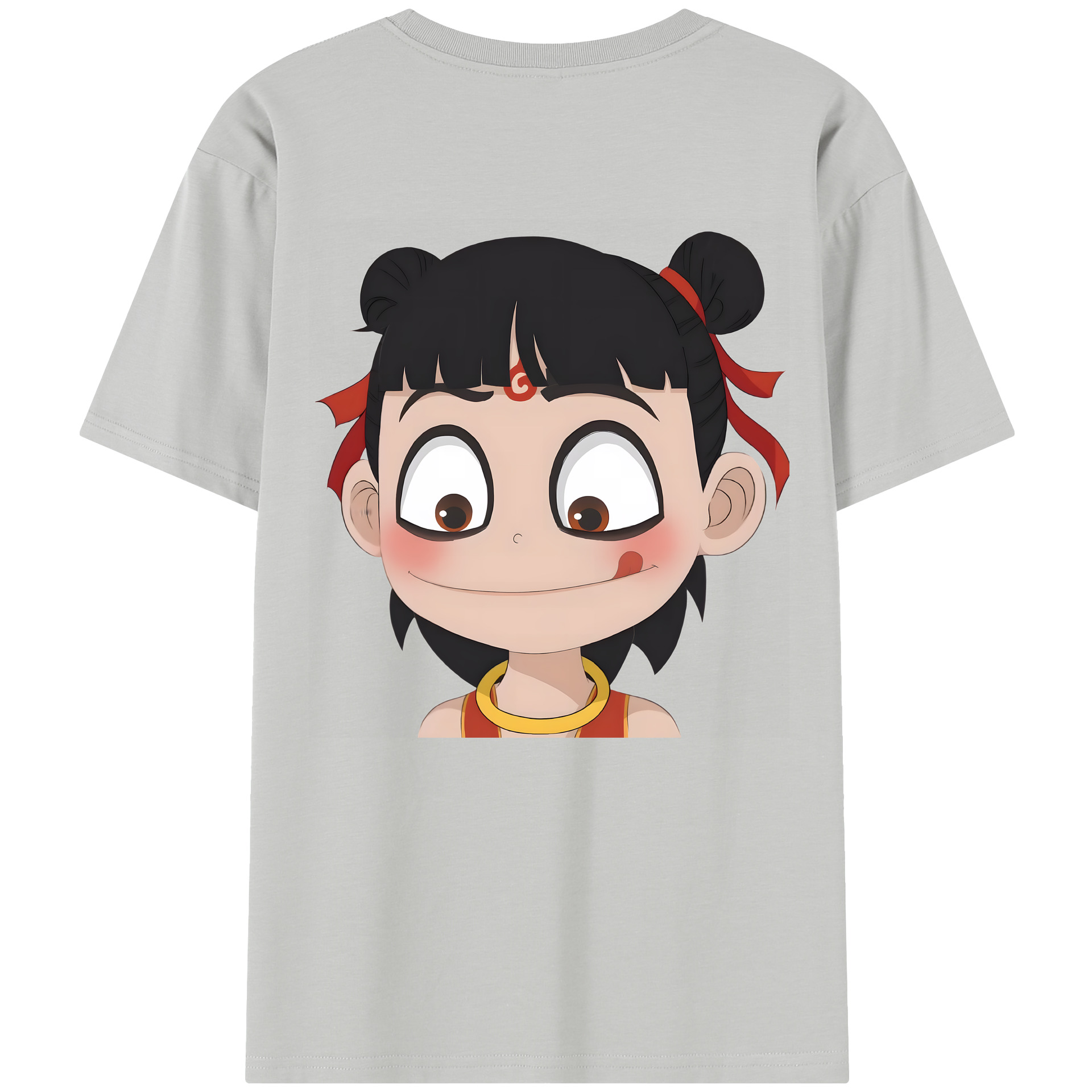 （画像用） Ne Zha 2 ナタ 魔童の大暴れ レディース半袖Tシャツ(バックプリント)