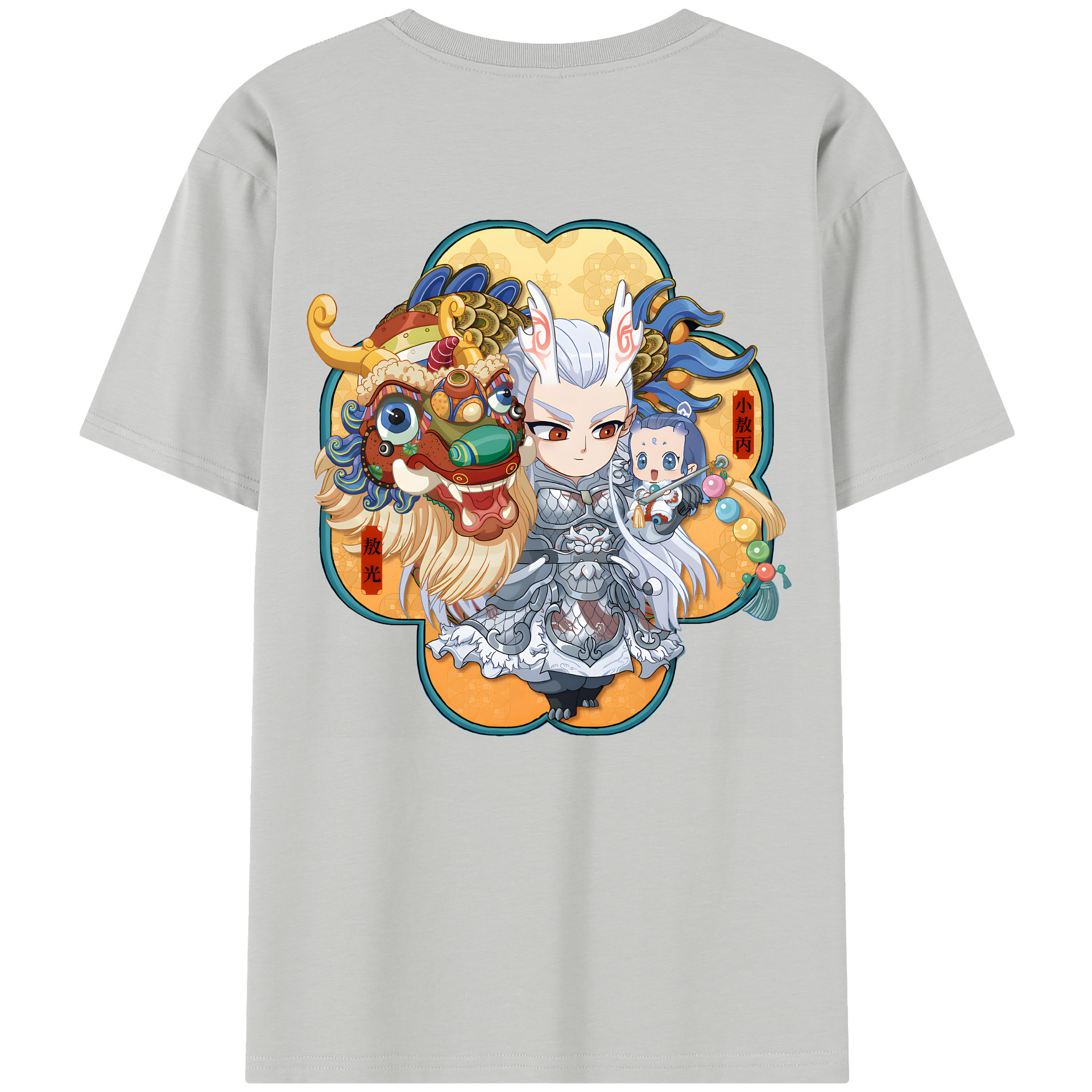 （画像用） Ne Zha 2 ナタ 魔童の大暴れ レディース半袖Tシャツ(バックプリント)