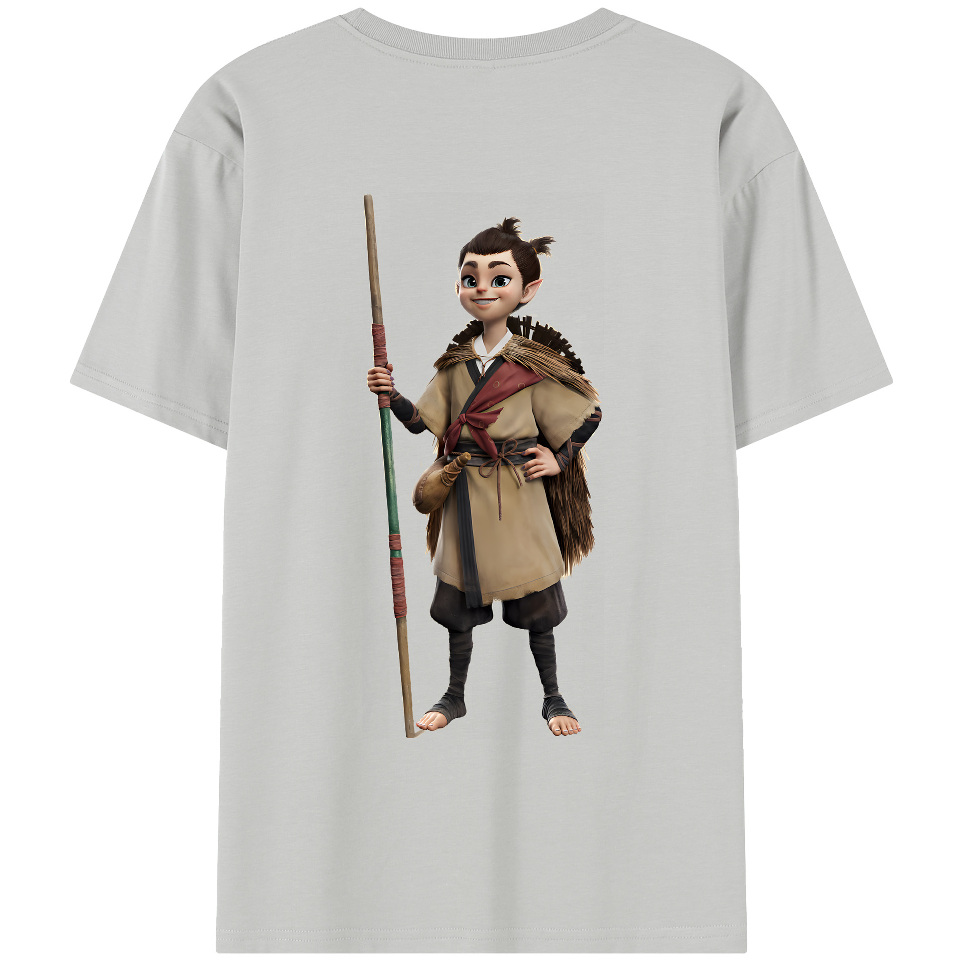 （画像用） Ne Zha 2 ナタ 魔童の大暴れ レディース半袖Tシャツ(バックプリント)