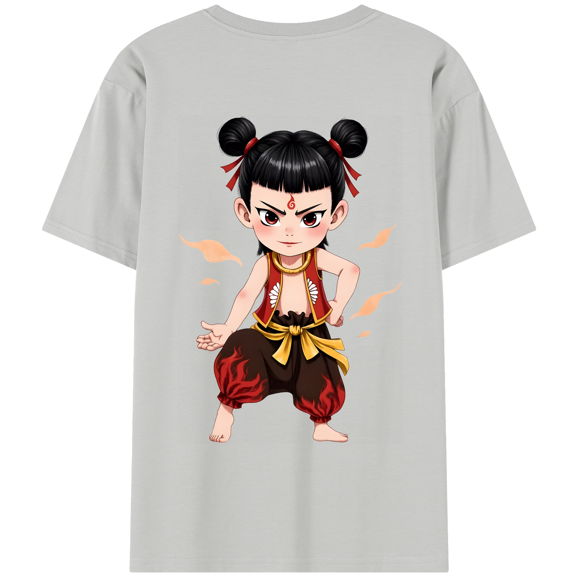 （画像用） Ne Zha 2 ナタ 魔童の大暴れ レディース半袖Tシャツ(バックプリント)
