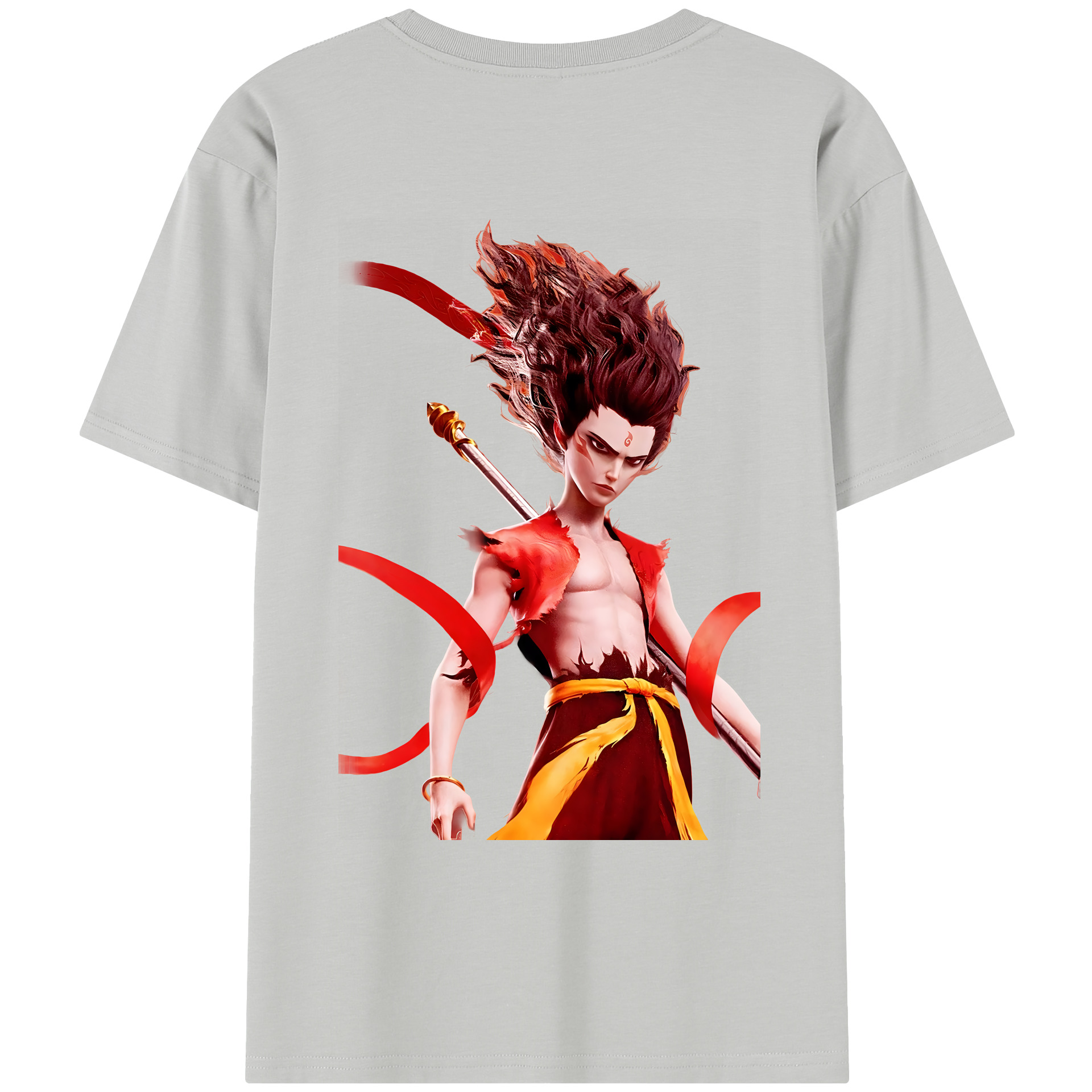 （画像用） Ne Zha 2 ナタ 魔童の大暴れ レディース半袖Tシャツ(バックプリント)
