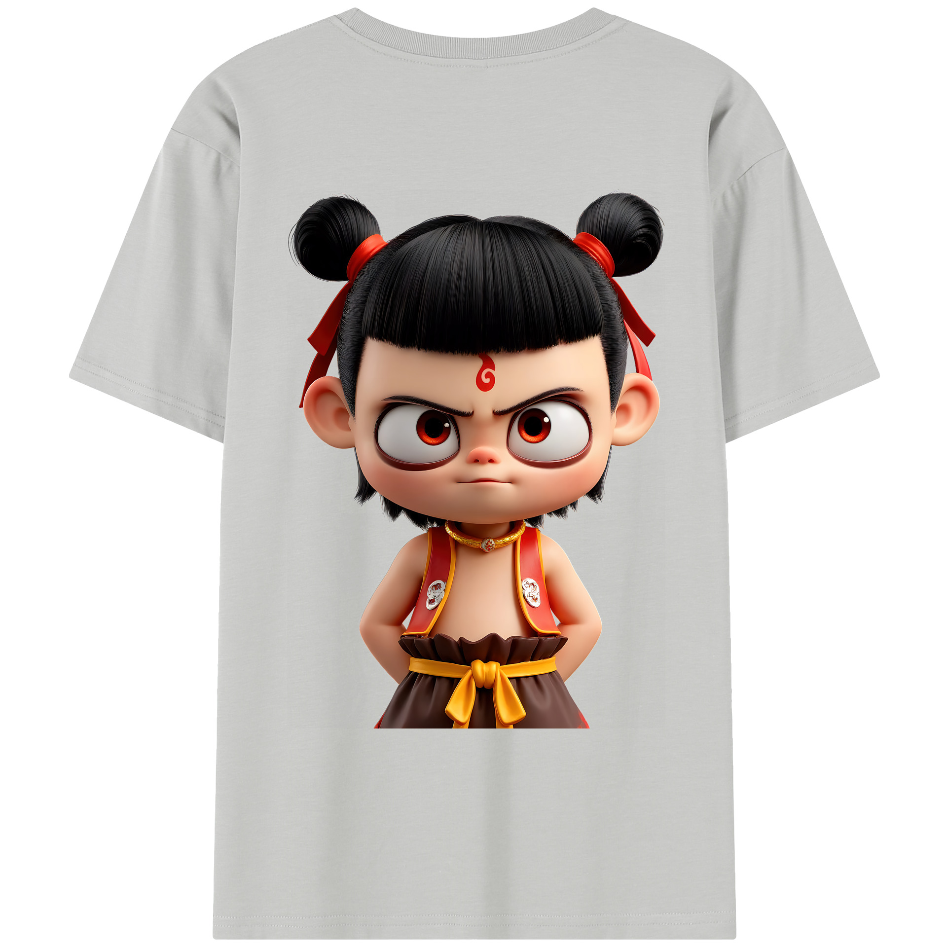 （画像用） Ne Zha 2 ナタ 魔童の大暴れ レディース半袖Tシャツ(バックプリント)