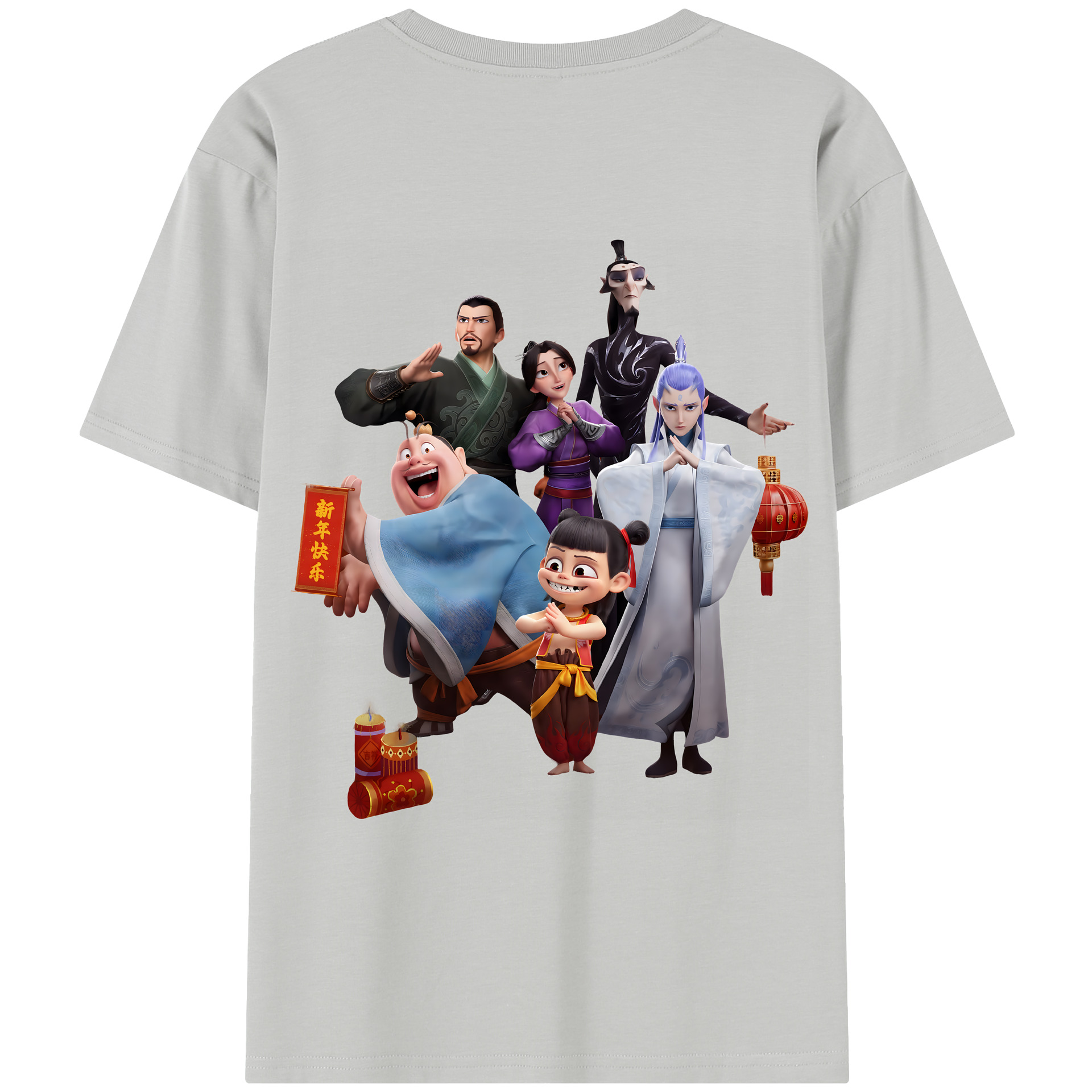 （画像用） Ne Zha 2 ナタ 魔童の大暴れ レディース半袖Tシャツ(バックプリント)