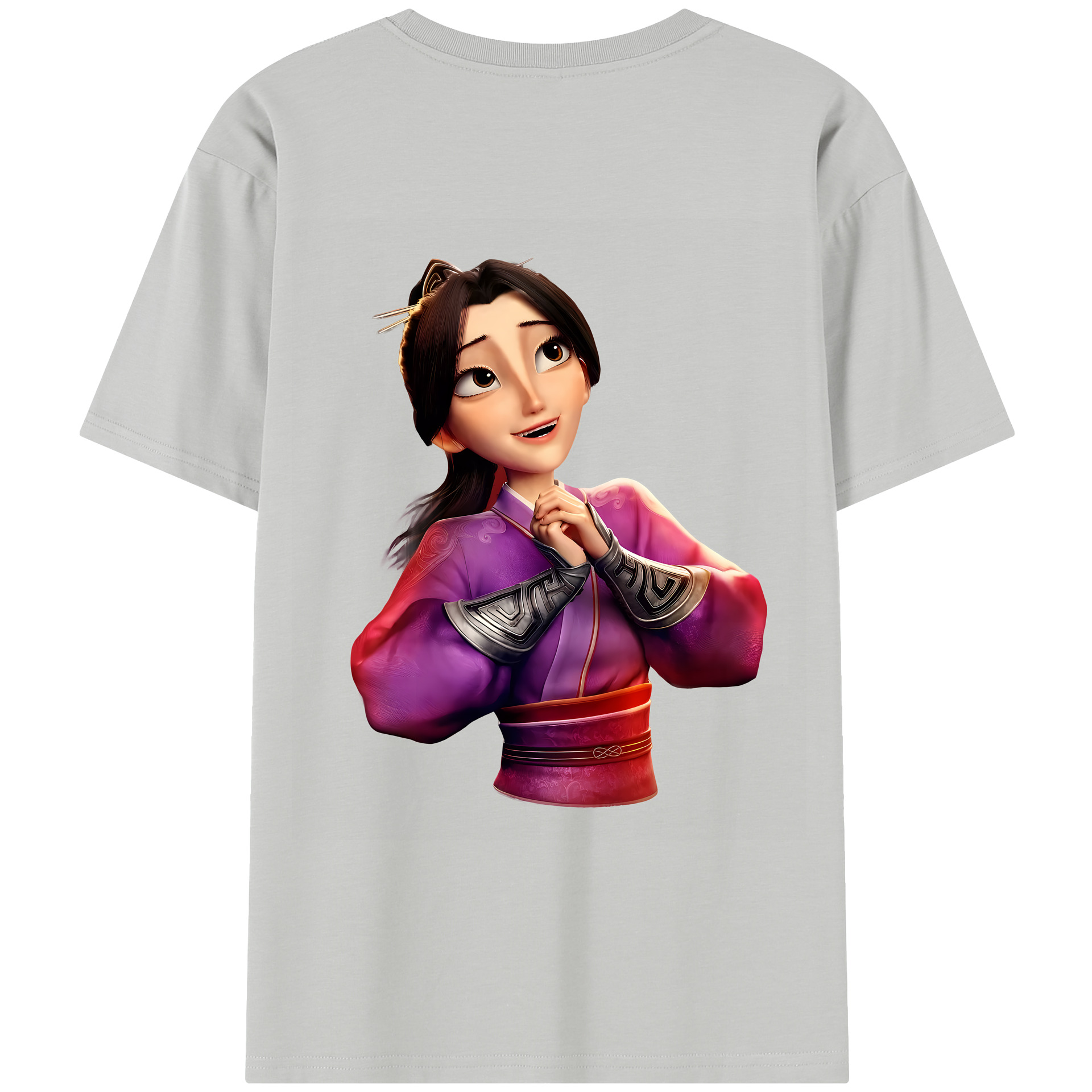 （画像用） Ne Zha 2 ナタ 魔童の大暴れ レディース半袖Tシャツ(バックプリント)