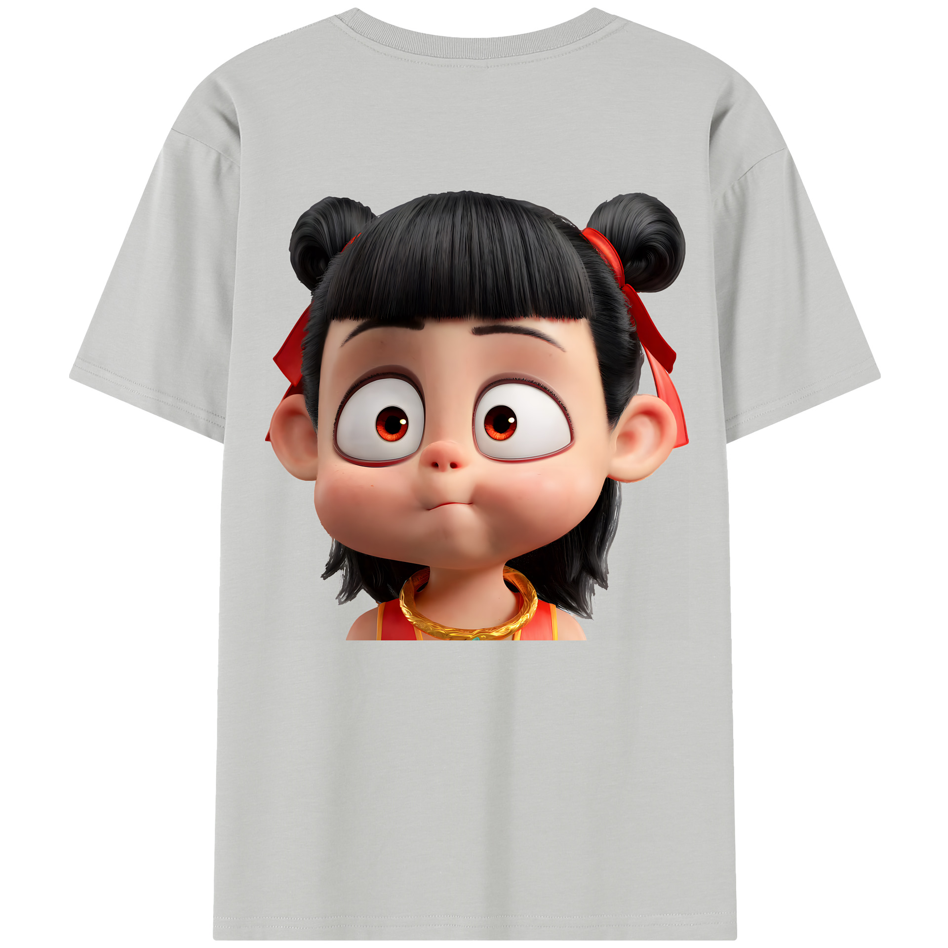 （画像用） Ne Zha 2 ナタ 魔童の大暴れ レディース半袖Tシャツ(バックプリント)