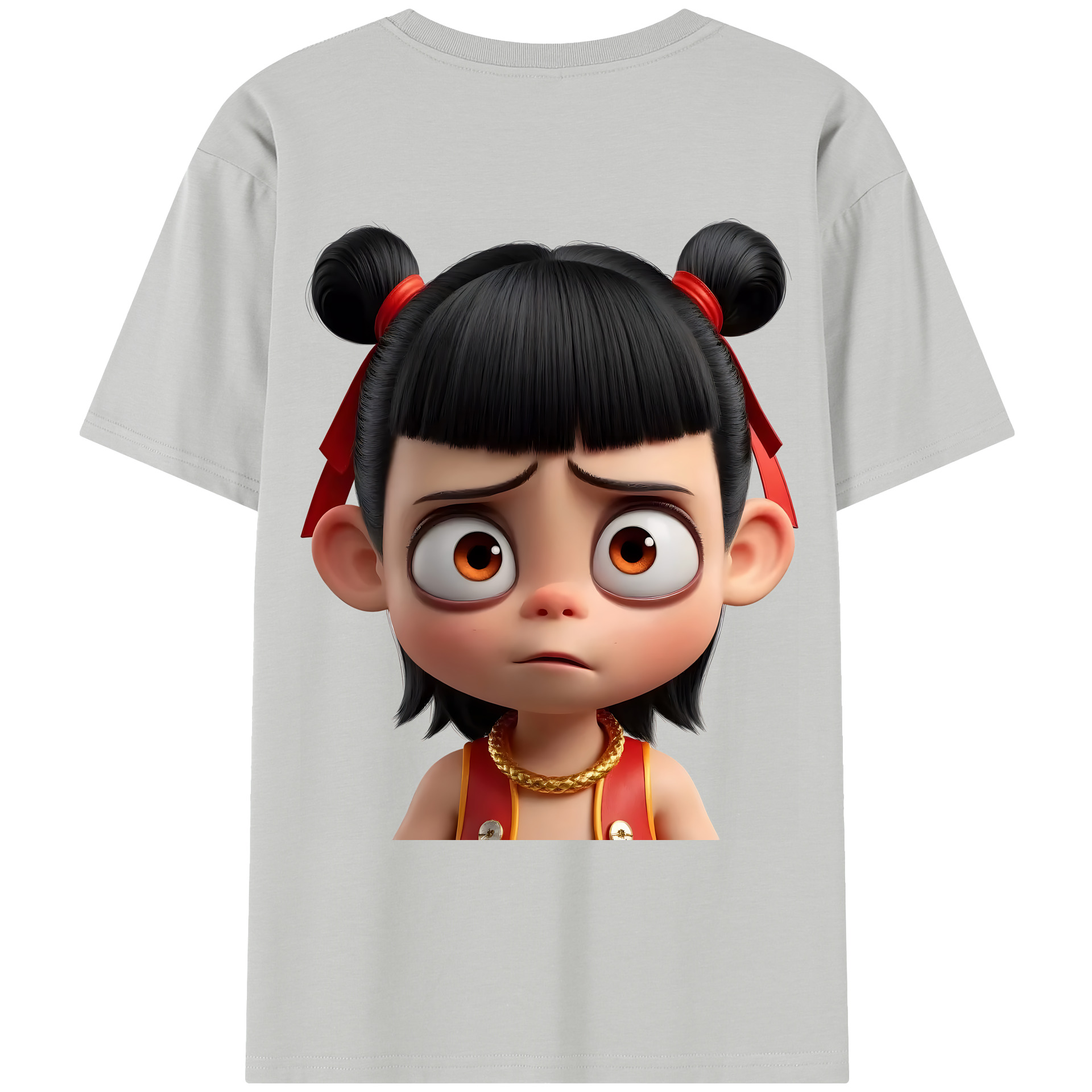 （画像用） Ne Zha 2 ナタ 魔童の大暴れ レディース半袖Tシャツ(バックプリント)