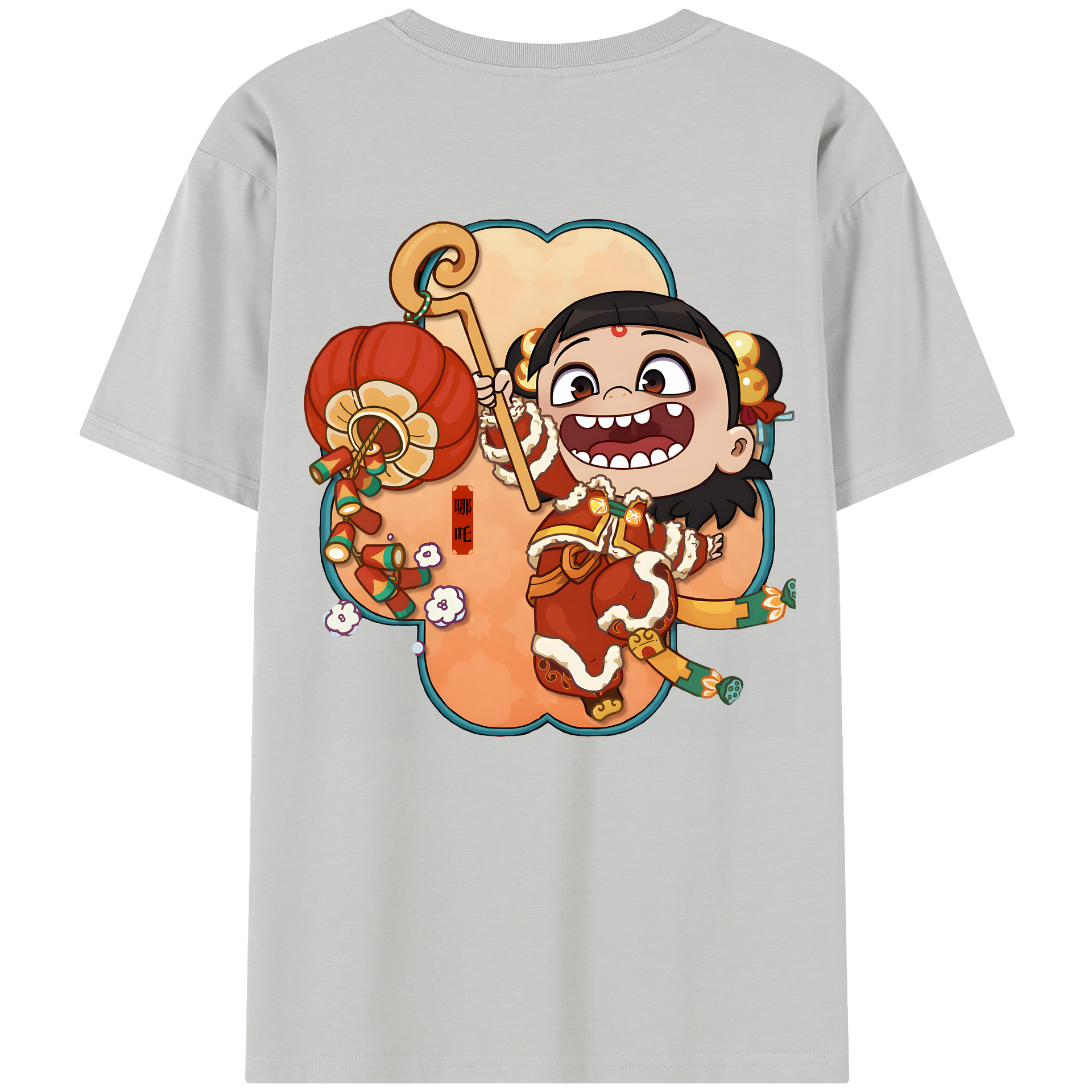 （画像用） Ne Zha 2 ナタ 魔童の大暴れ レディース半袖Tシャツ(バックプリント)