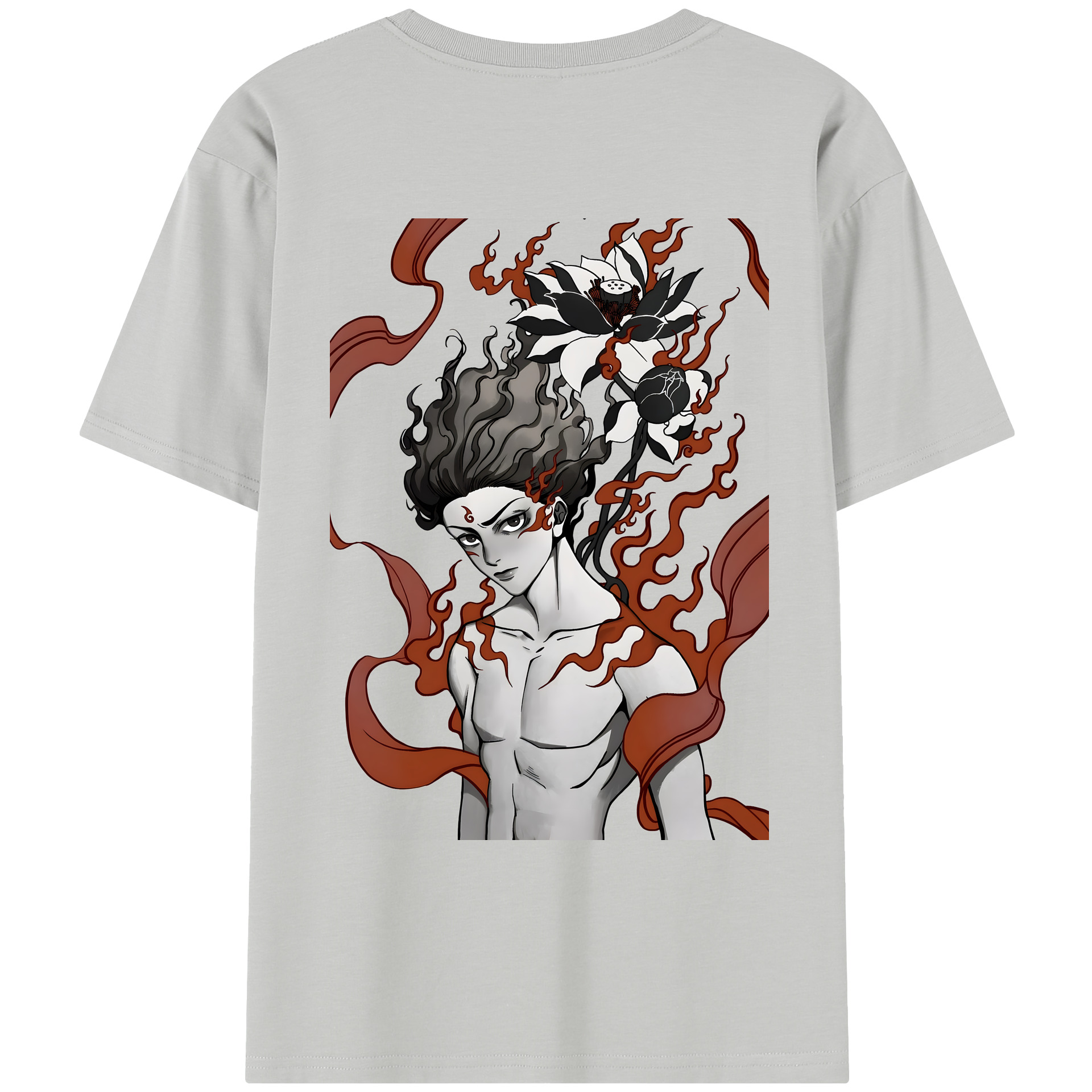 （画像用） Ne Zha 2 ナタ 魔童の大暴れ レディース半袖Tシャツ(バックプリント)