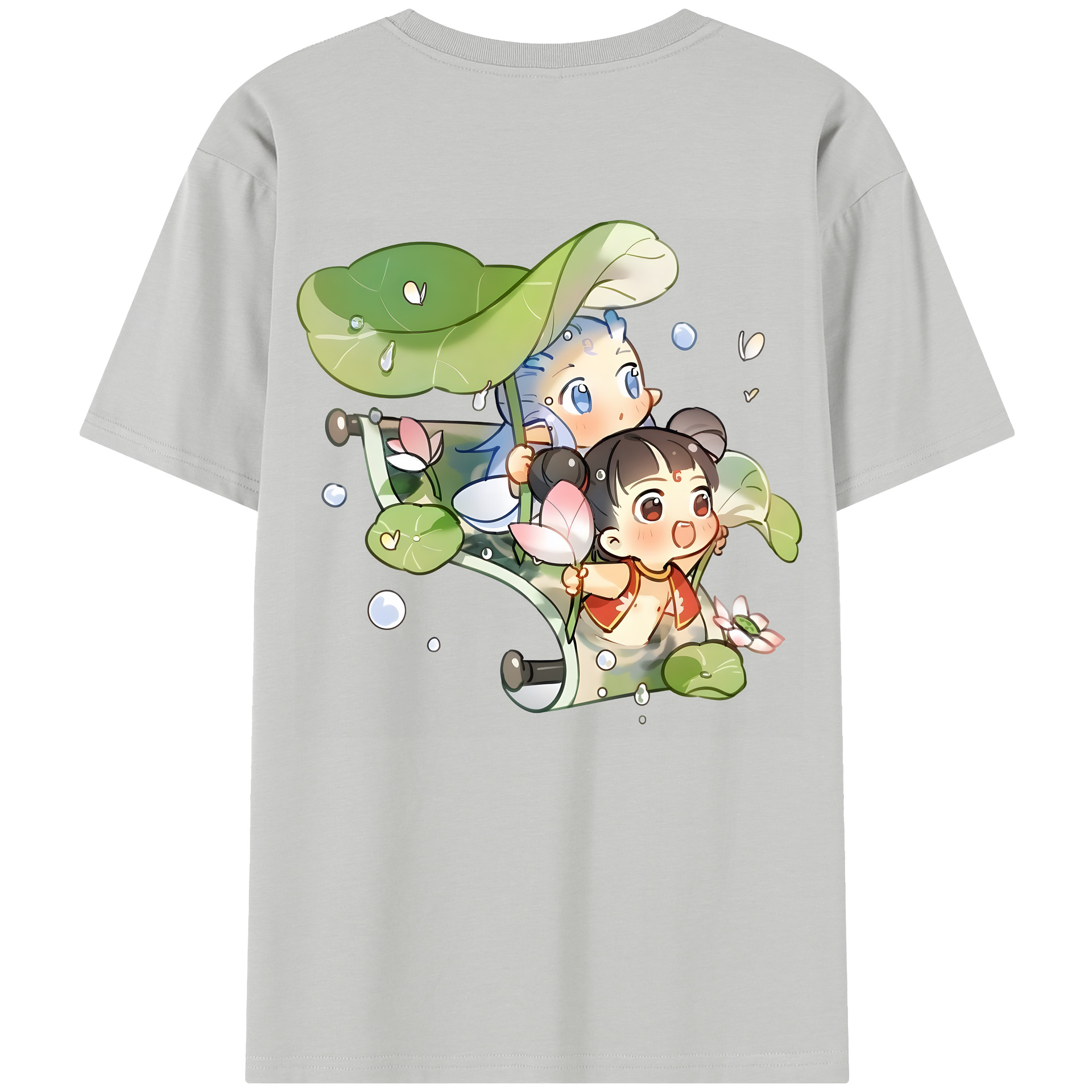 （画像用） Ne Zha 2 ナタ 魔童の大暴れ レディース半袖Tシャツ(バックプリント)