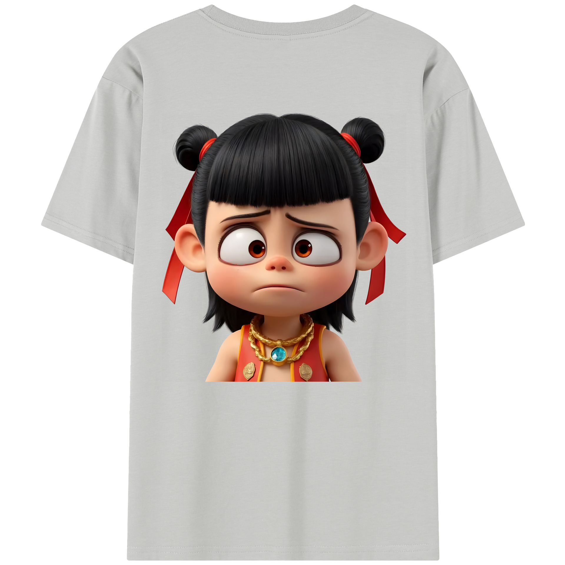 （画像用） Ne Zha 2 ナタ 魔童の大暴れ レディース半袖Tシャツ(バックプリント)
