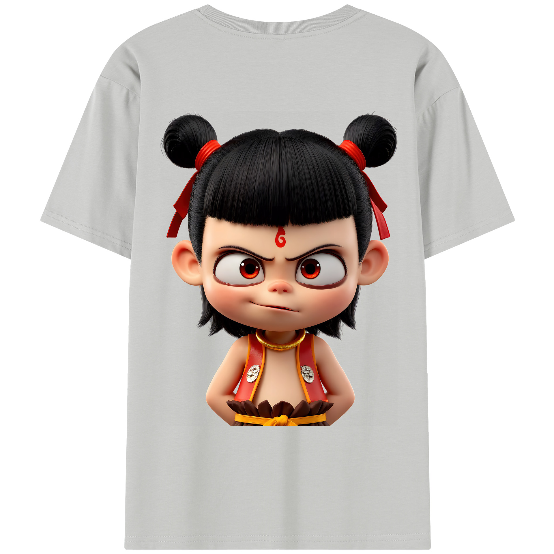 （画像用） Ne Zha 2 ナタ 魔童の大暴れ レディース半袖Tシャツ(バックプリント)